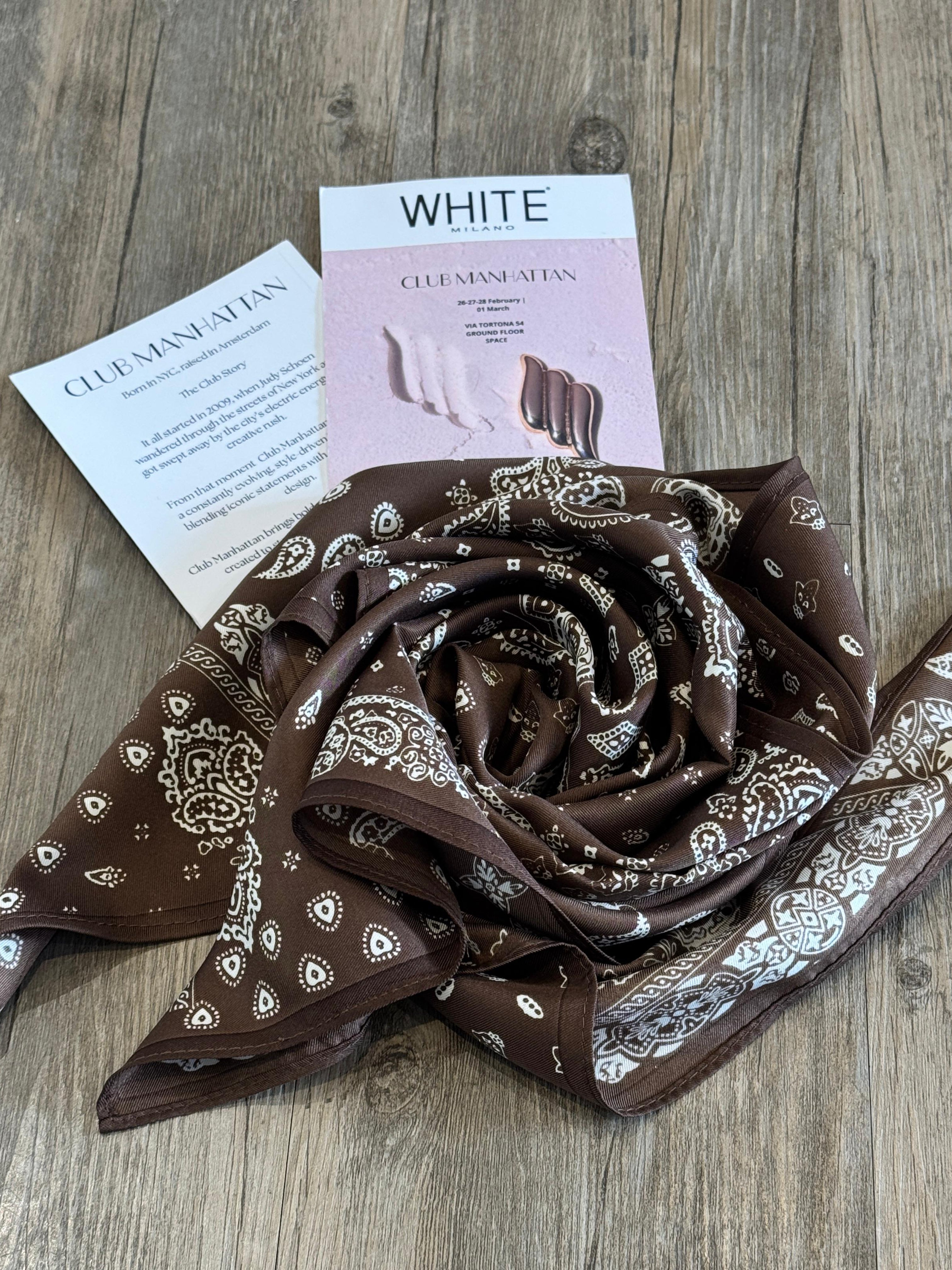 Foulard bandana cioccolato - Club Manhattan