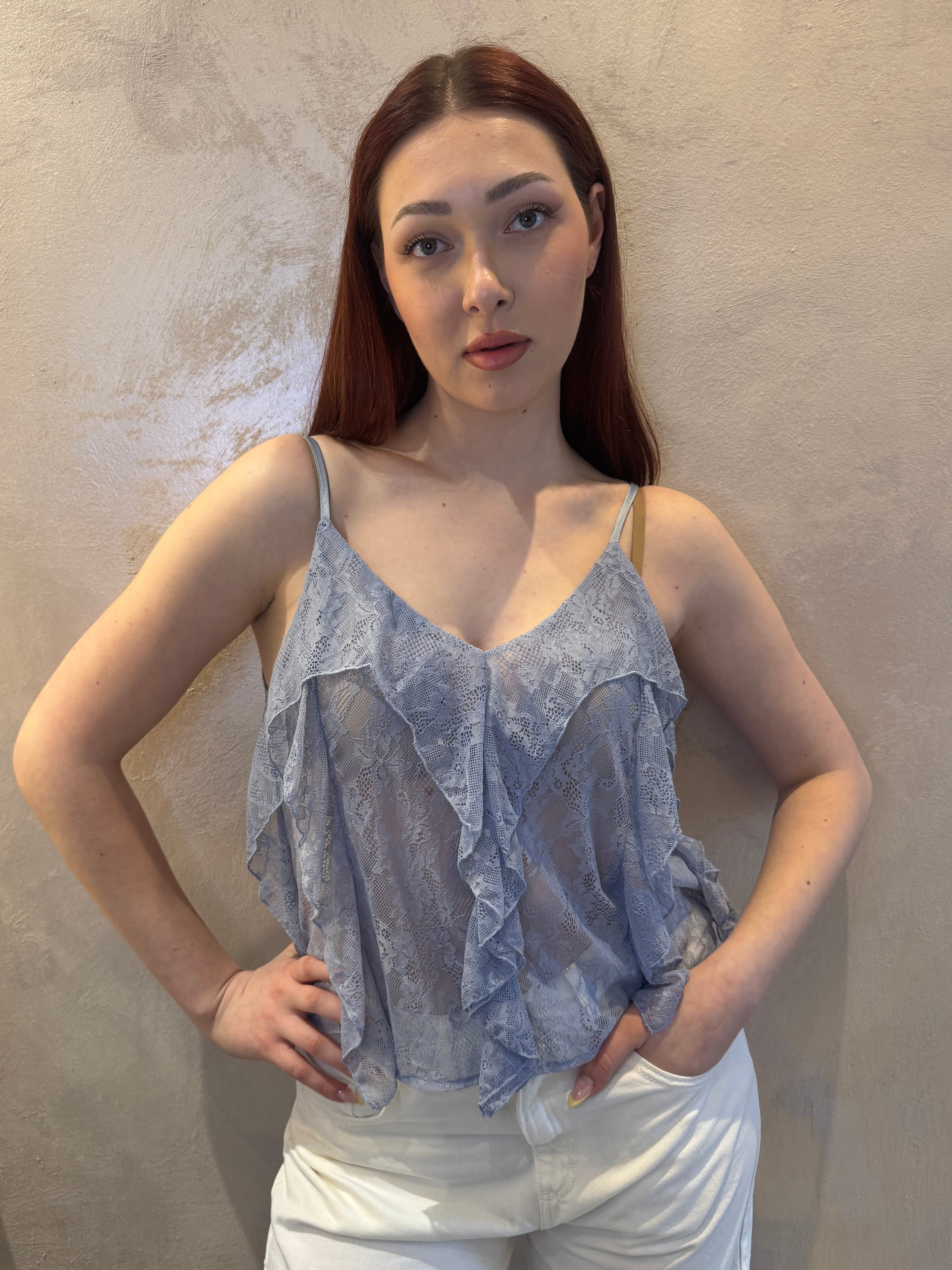 Top pizzo azzurro - You Decide