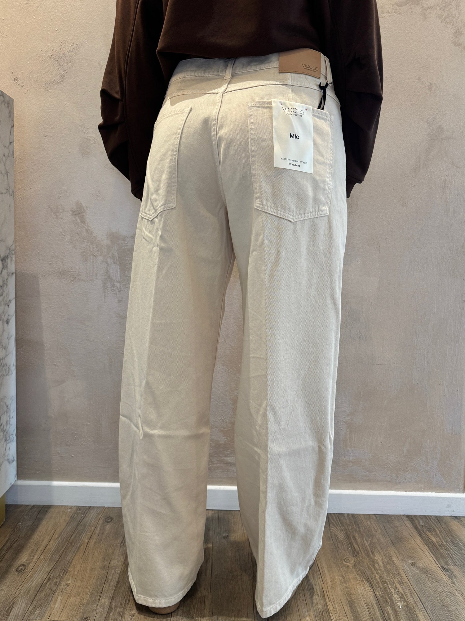 Jeans "Mia" baggy vaniglia -Vicolo