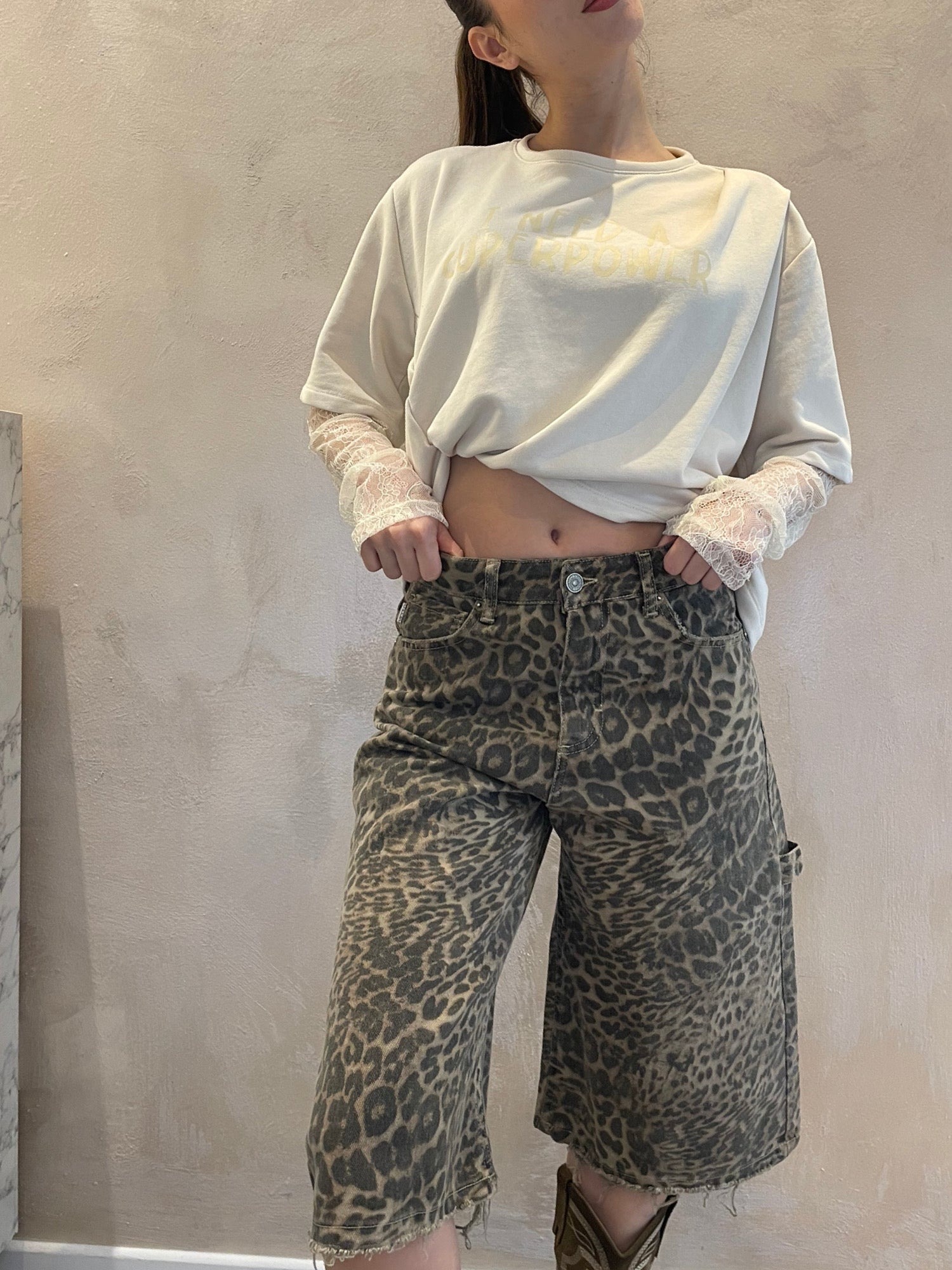 Bermuda in denim animalier - Vicolo
