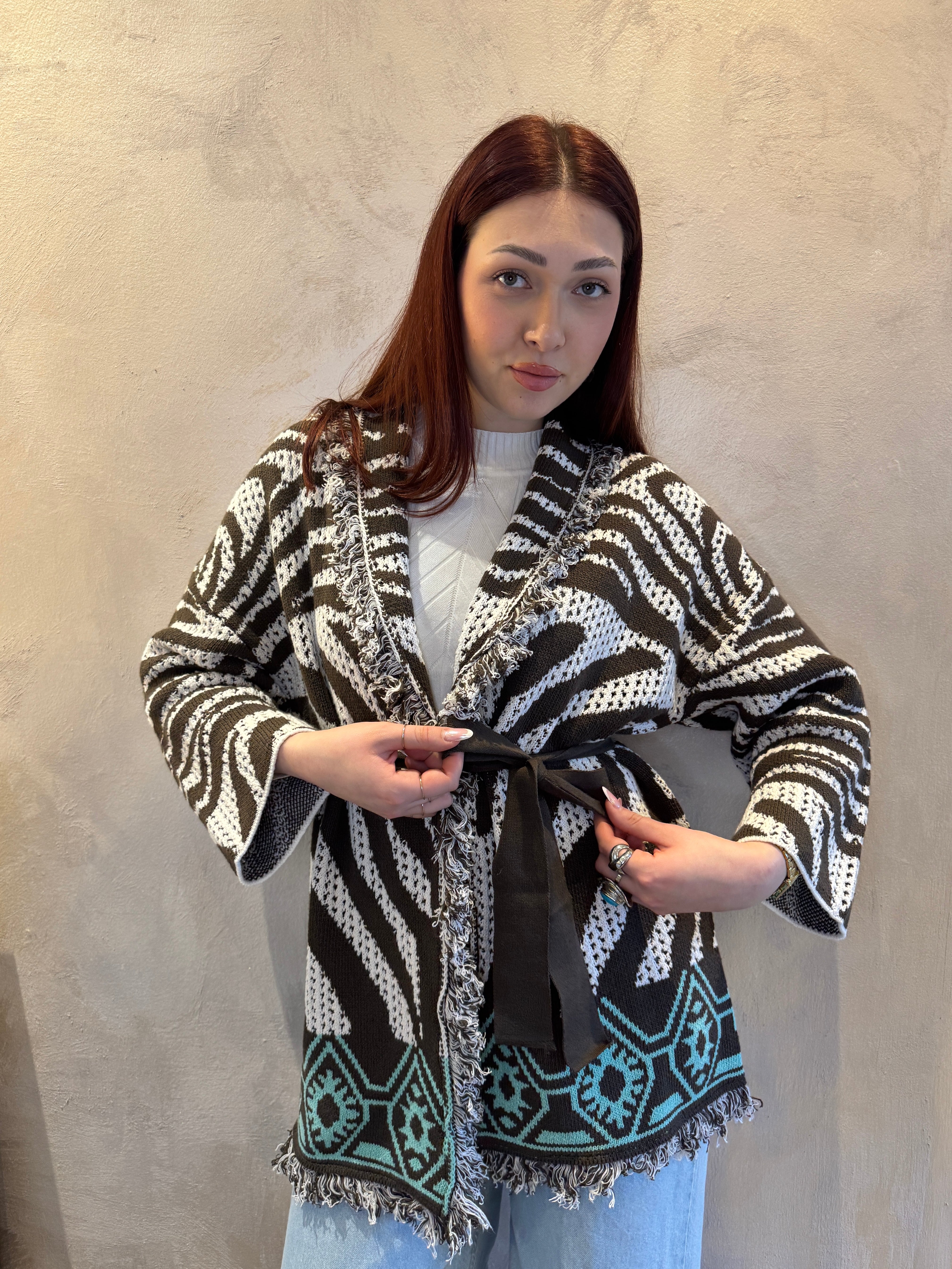 Cardigan Alanui fantasia zebrata- Vicolo