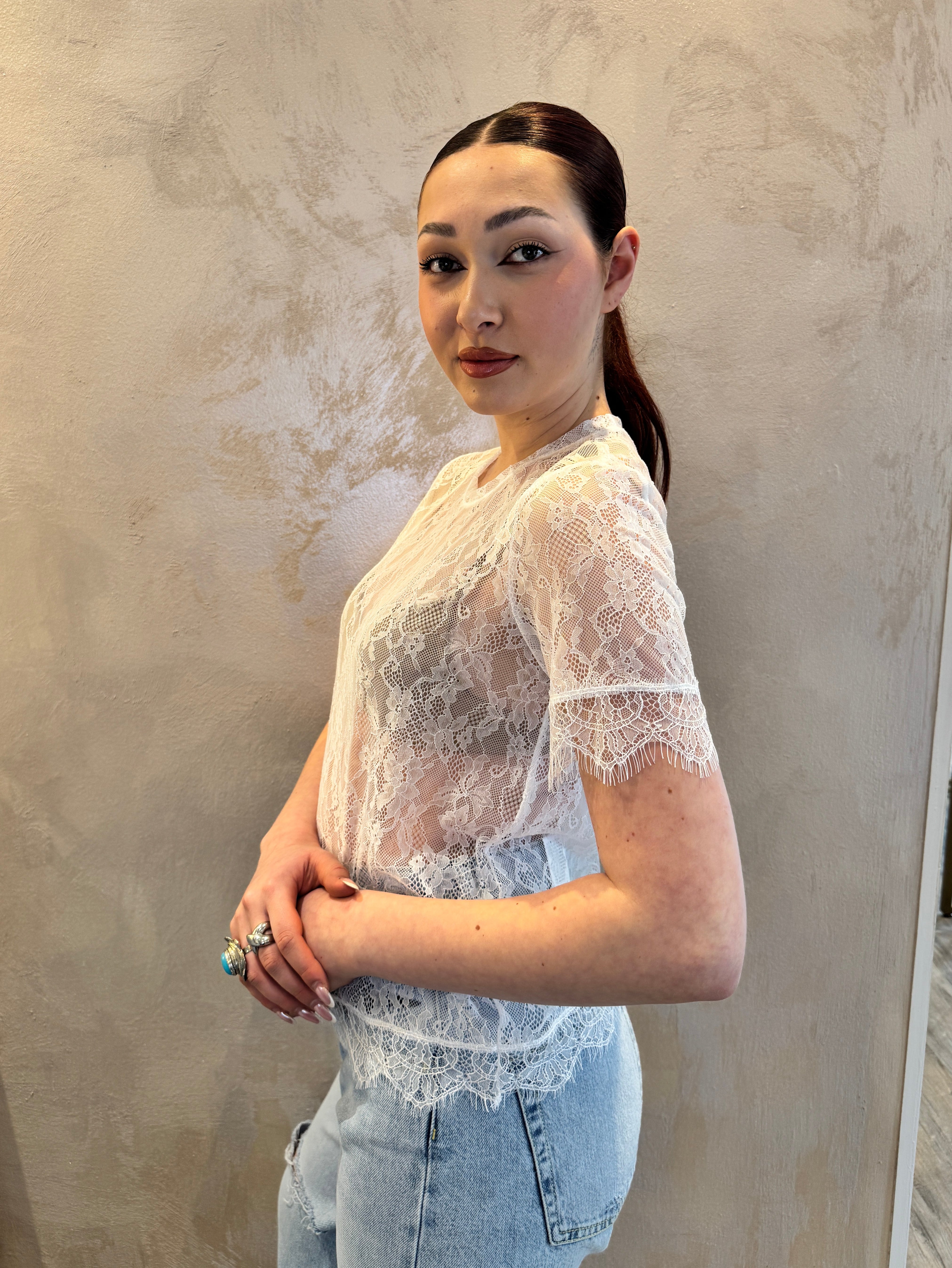 T-shirt pizzo bianco - Youdecide