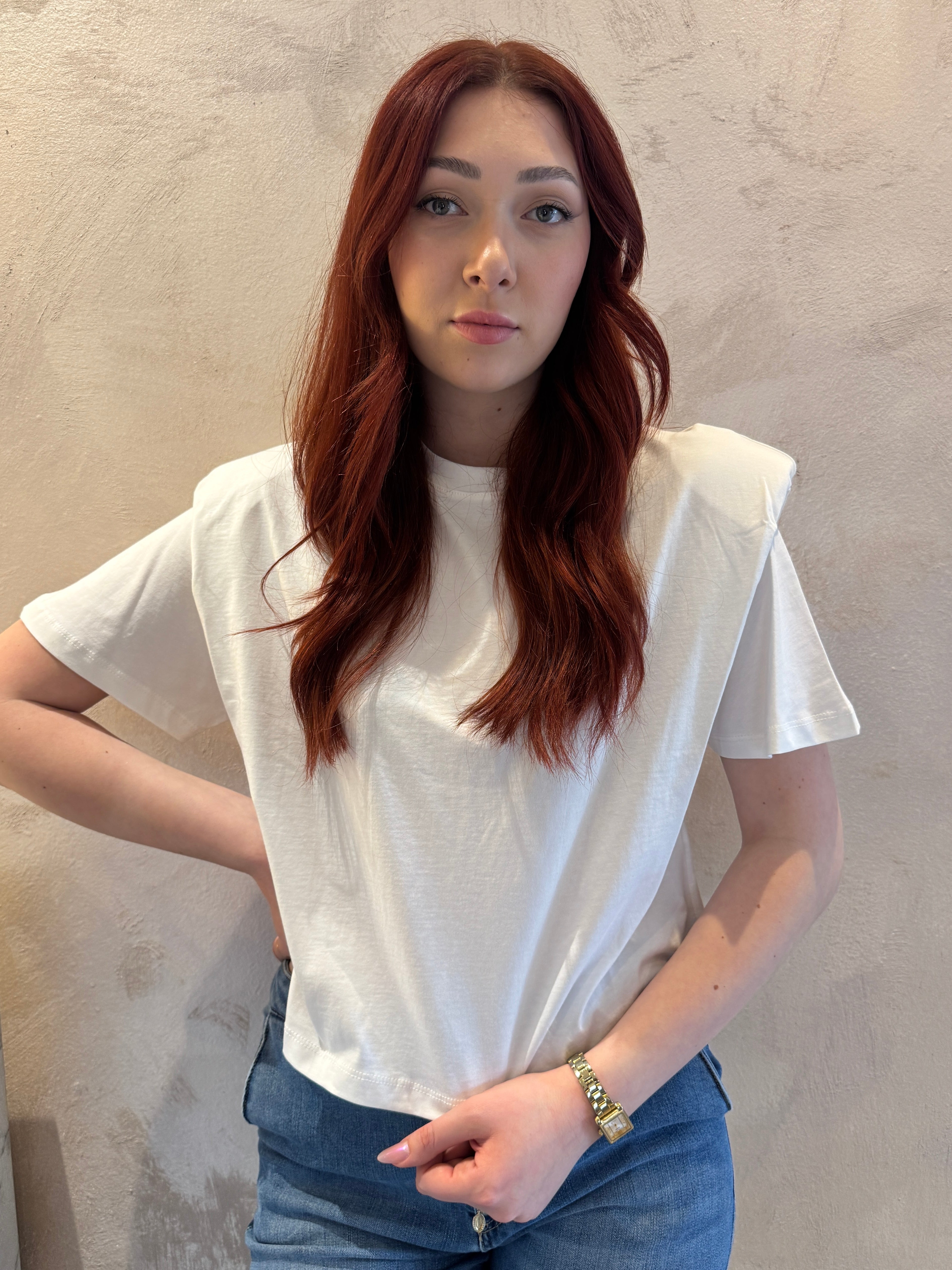 T- shirt spalline imbottite bianco - Dixie