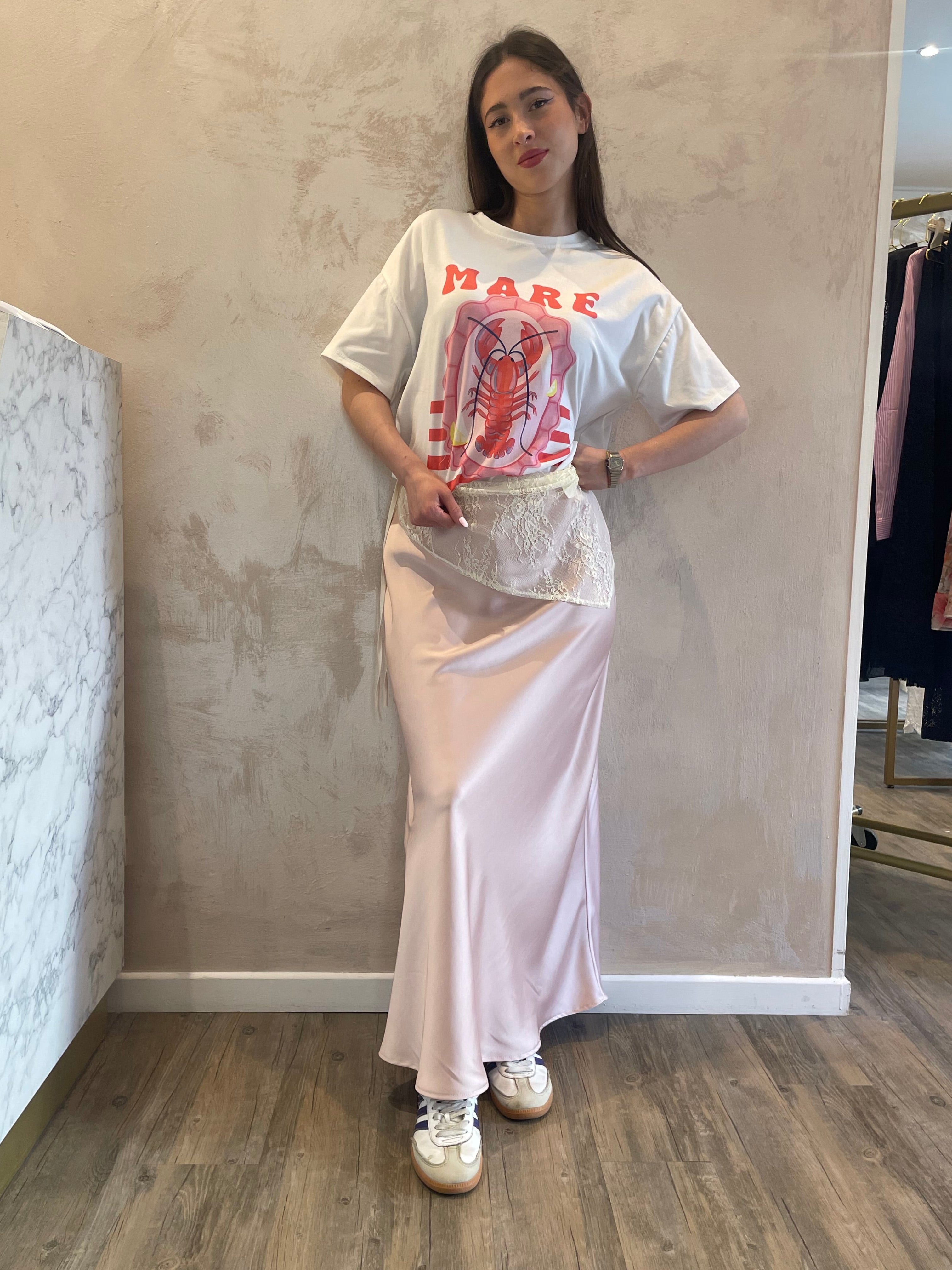 Gonna luna satin rosa - Saiph