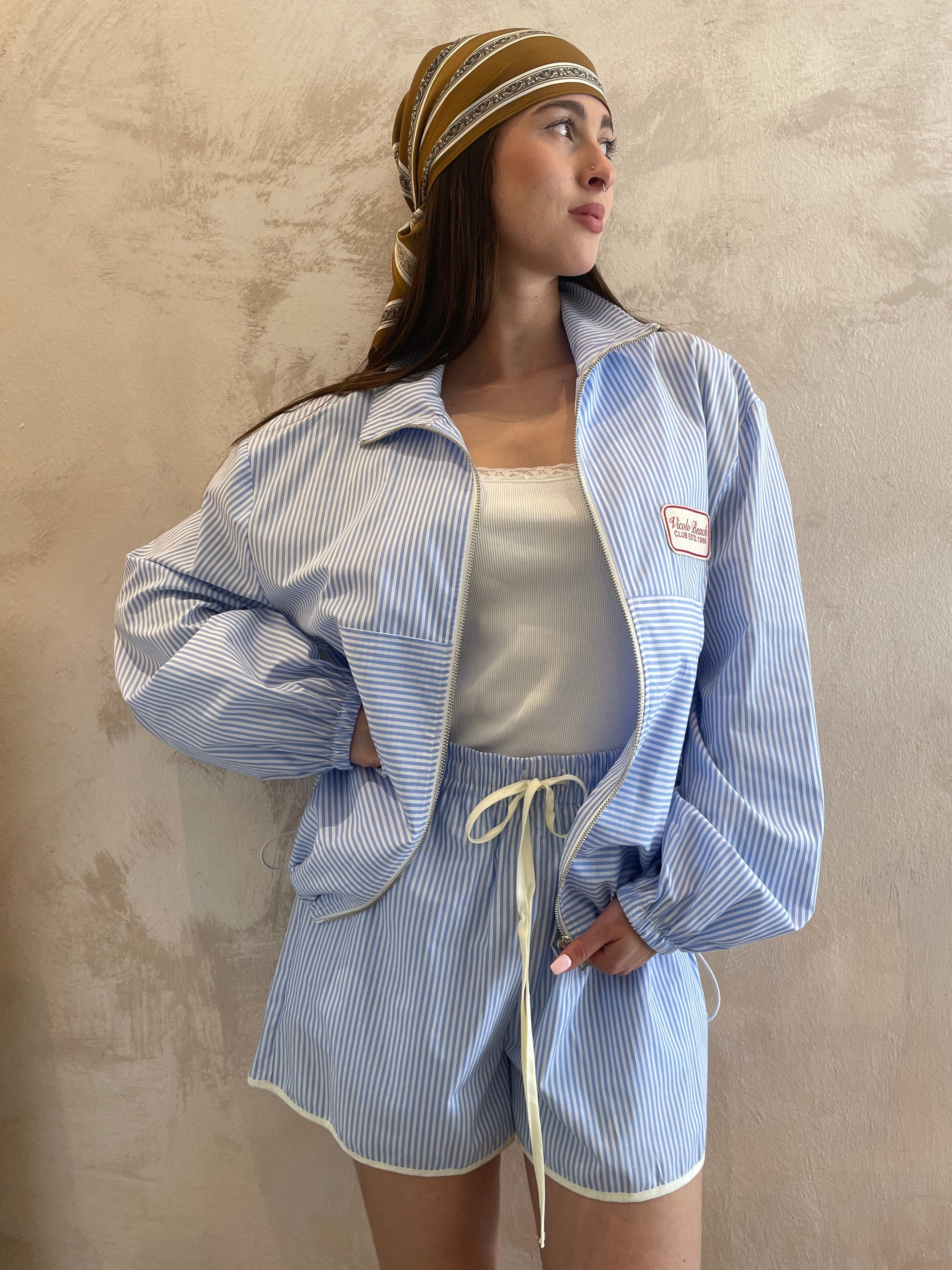 Shorts righe azzurro - Vicolo