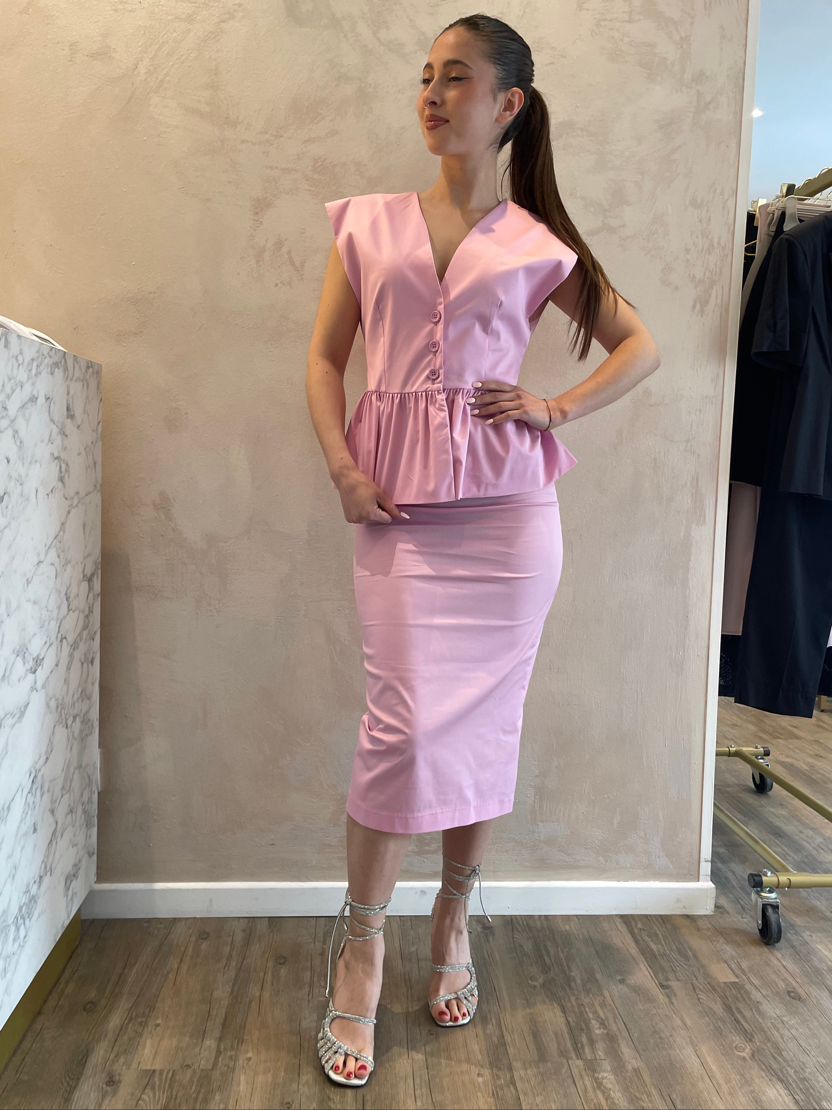 Gonna a tubino rosa - Dixie