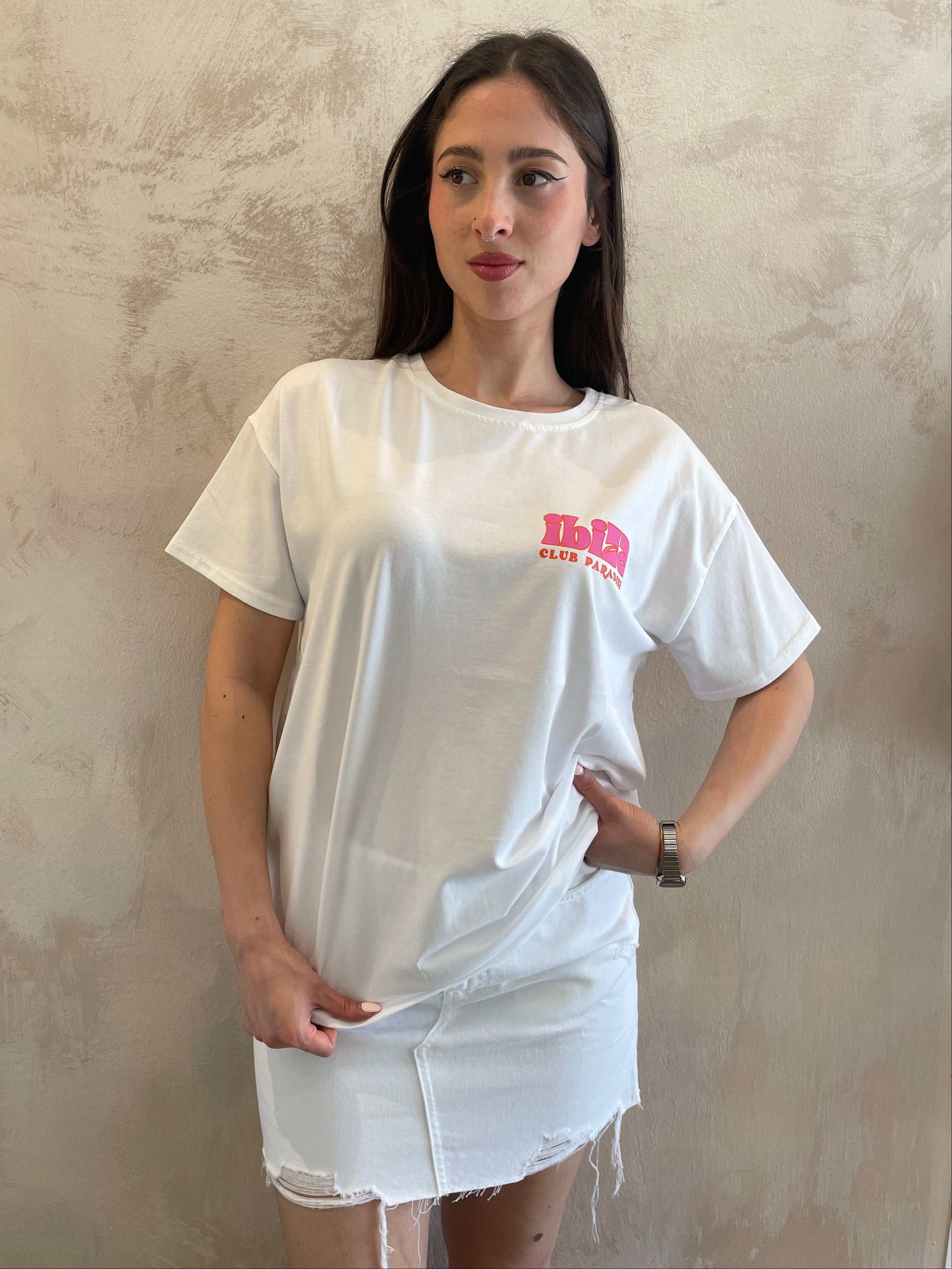 T-shirt "Ibiza" bianco - VYNEA