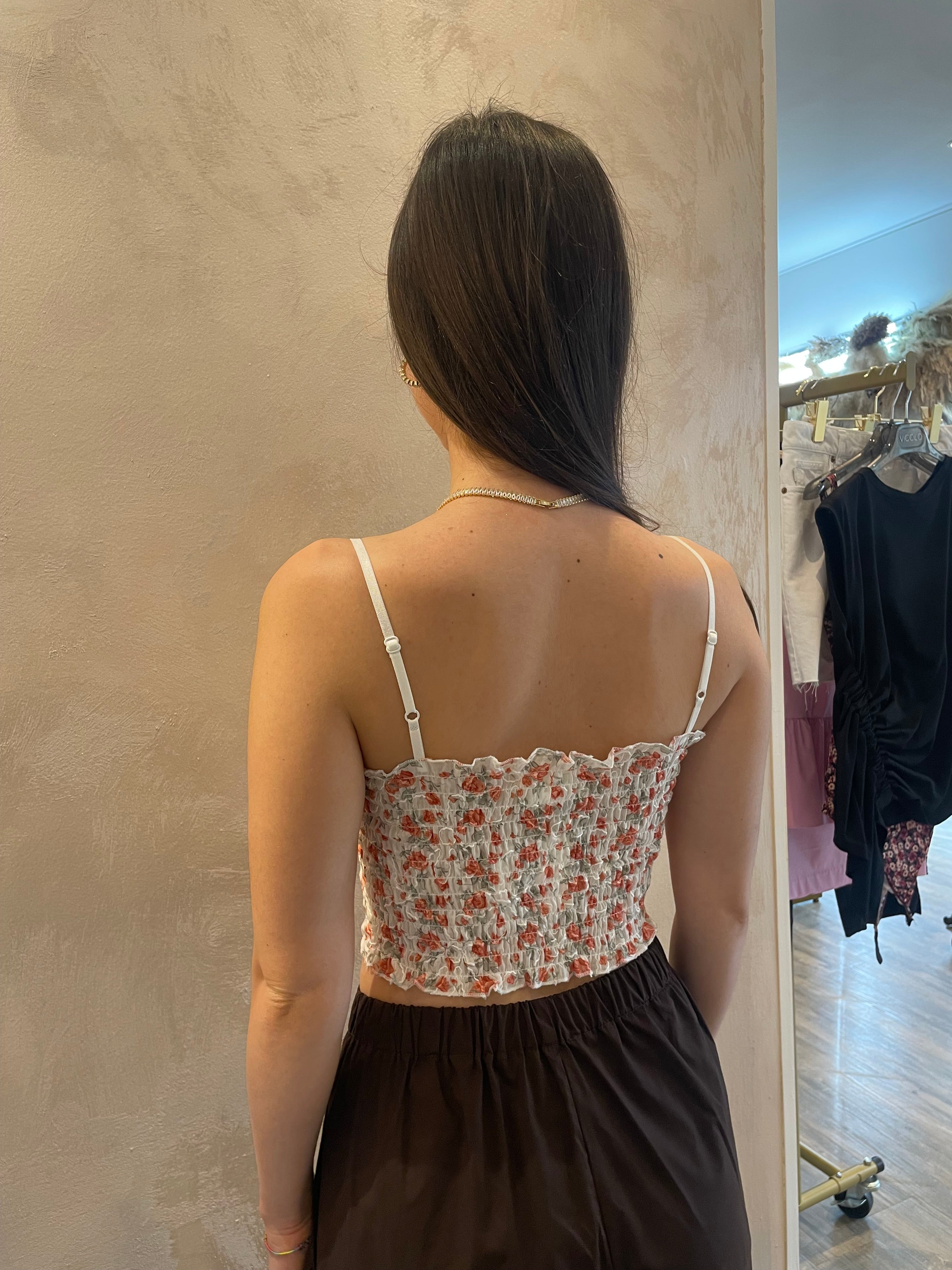 Top a fiori rosso - Vicolo