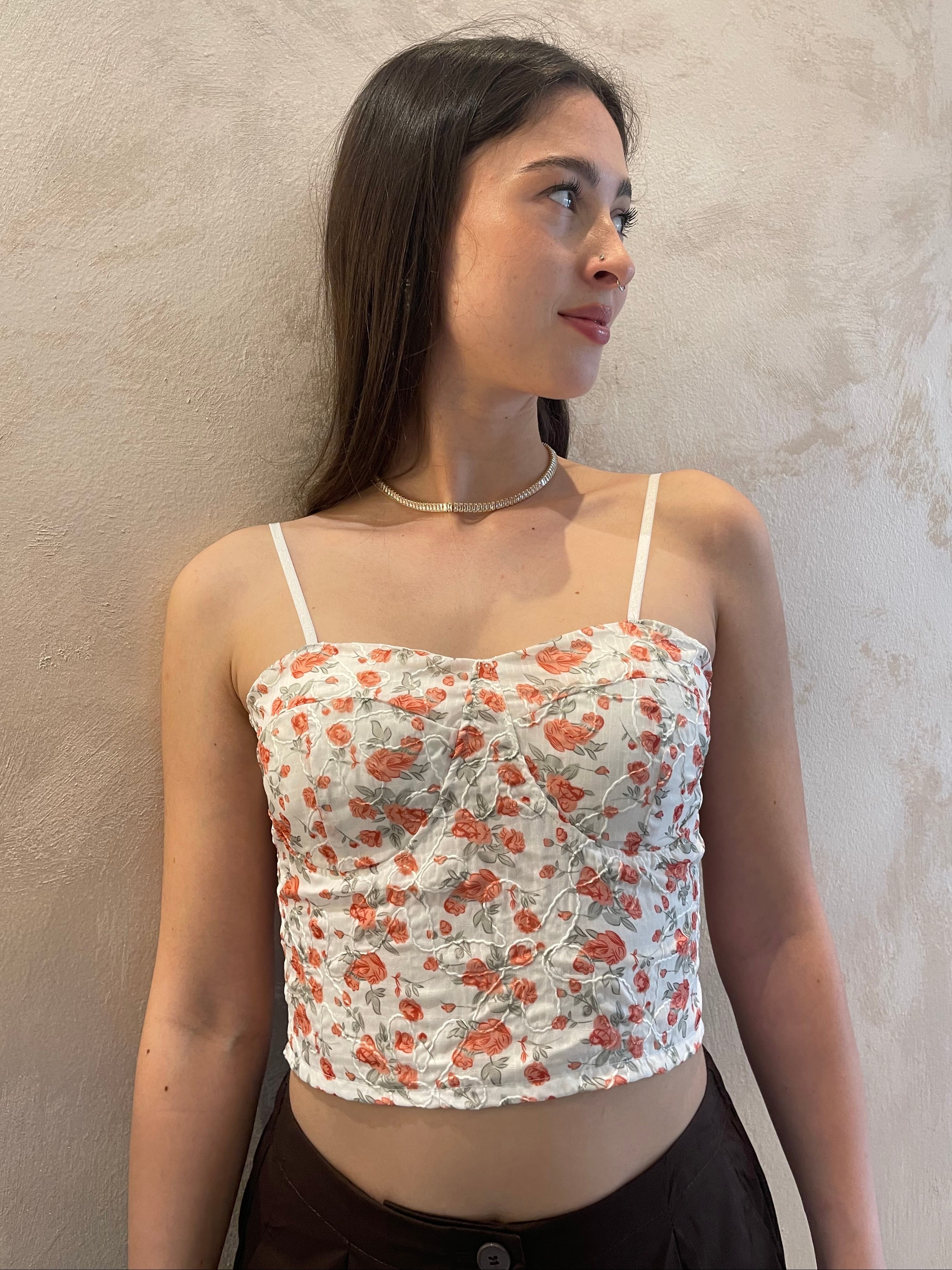 Top a fiori rosso - Vicolo
