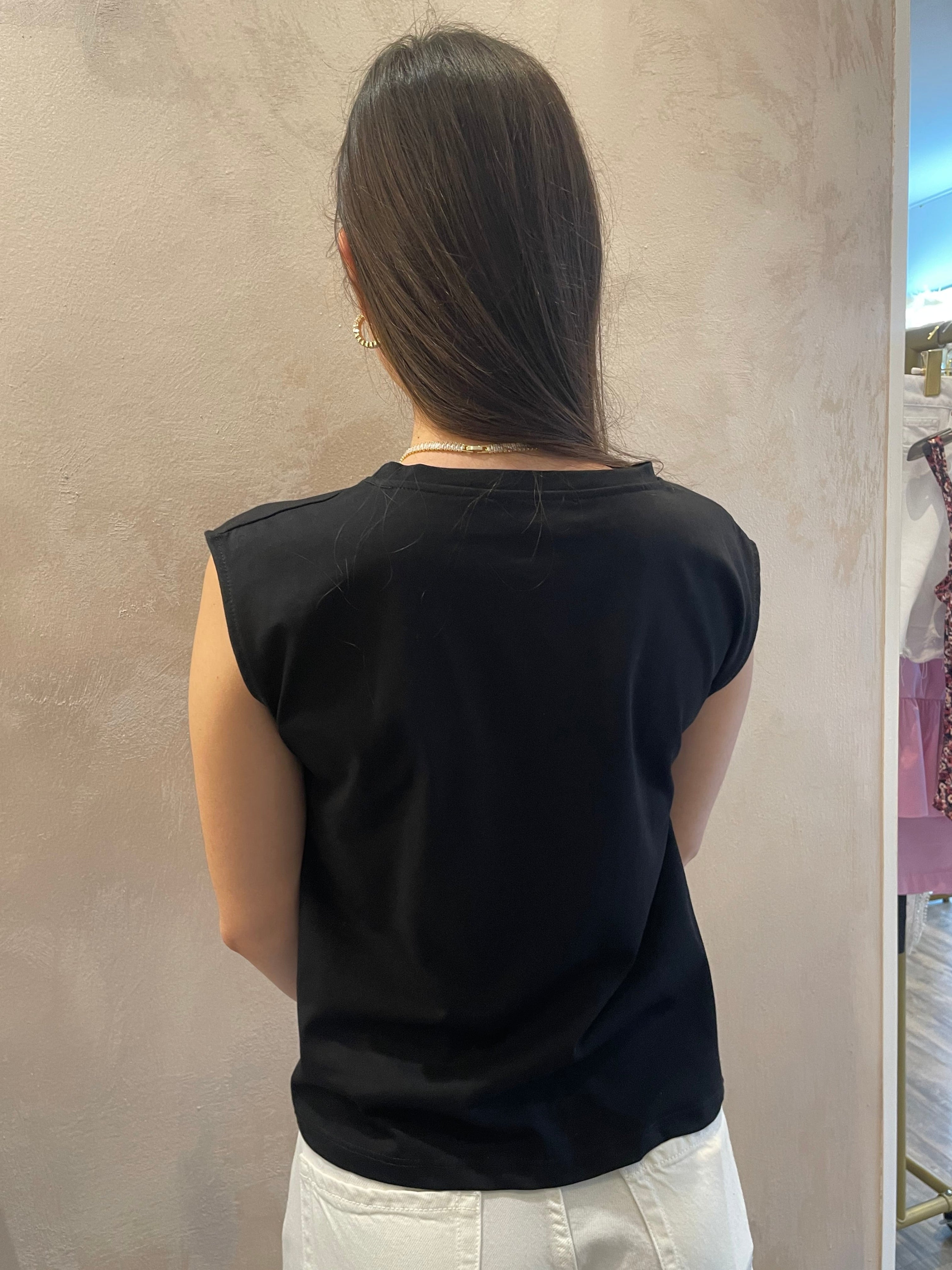T shirt/ canotta con intreccio laterale - Vicolo