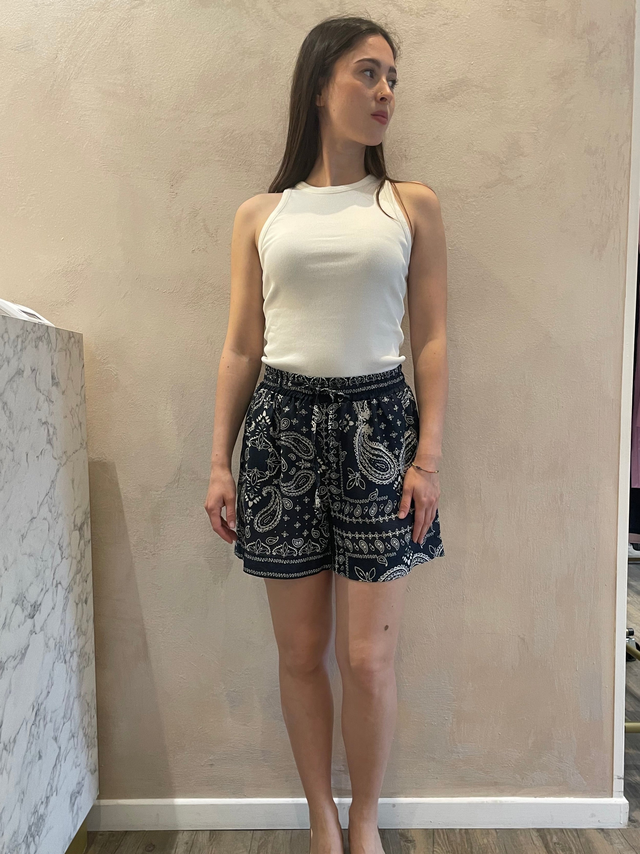 Shorts bandana blu - VICOLO