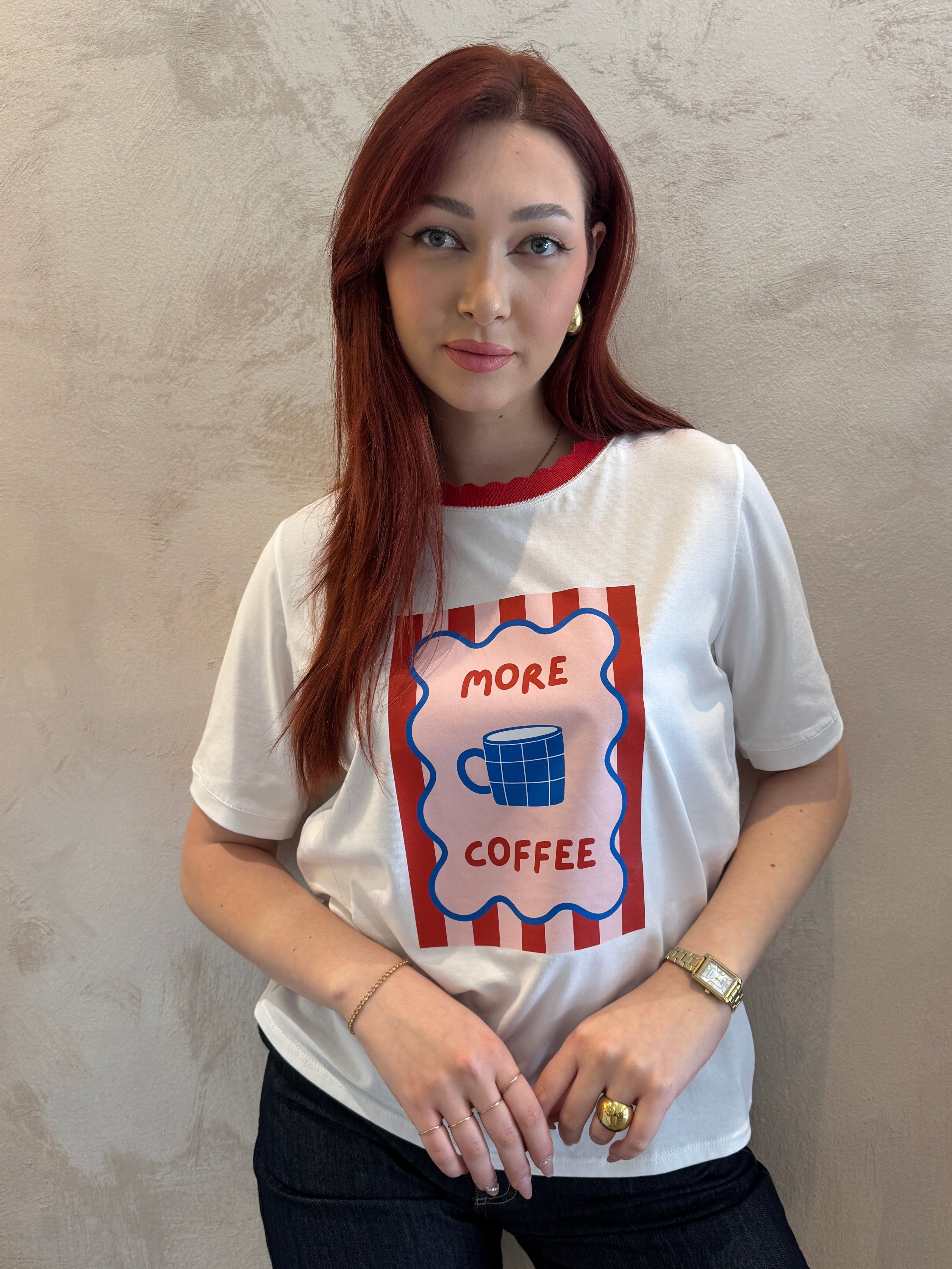 T-shirt " over "More coffee" - VYNEA