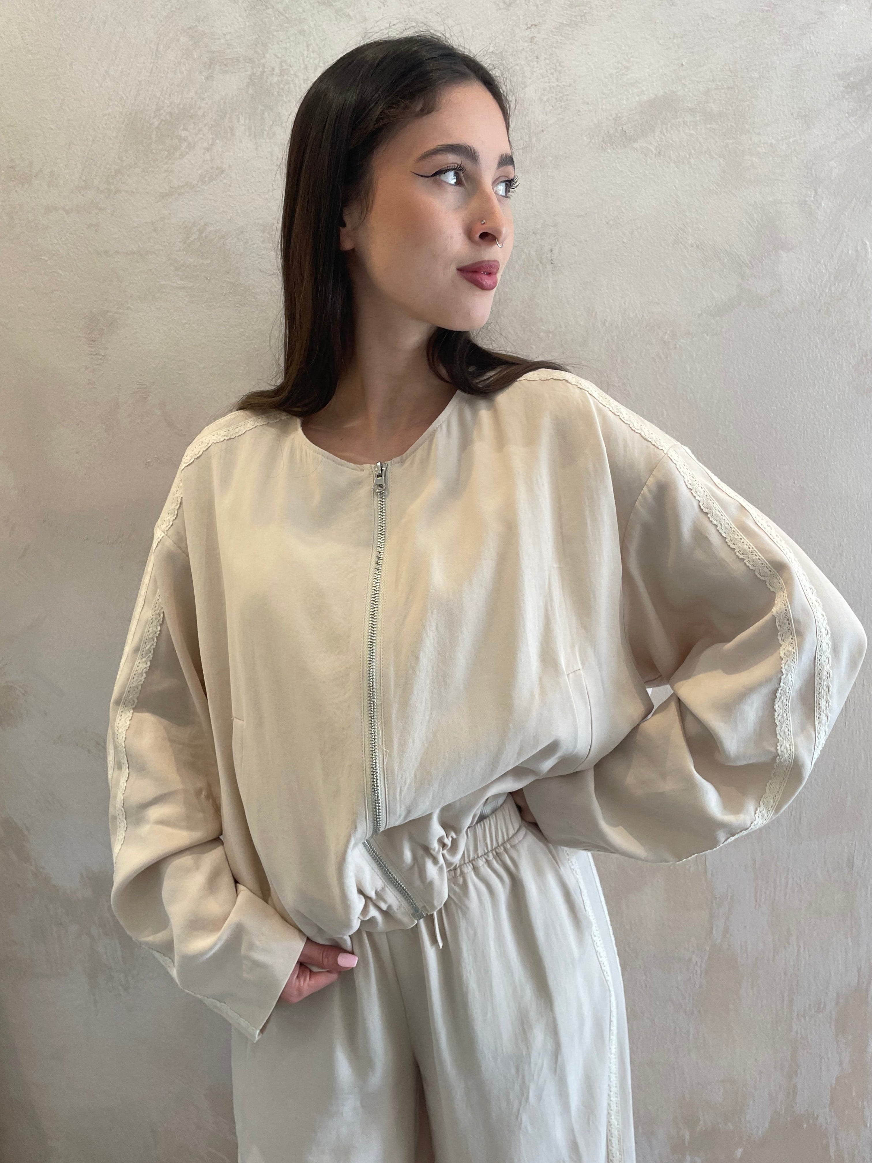 Giacca leggera dettagli pizzo - Youdecide