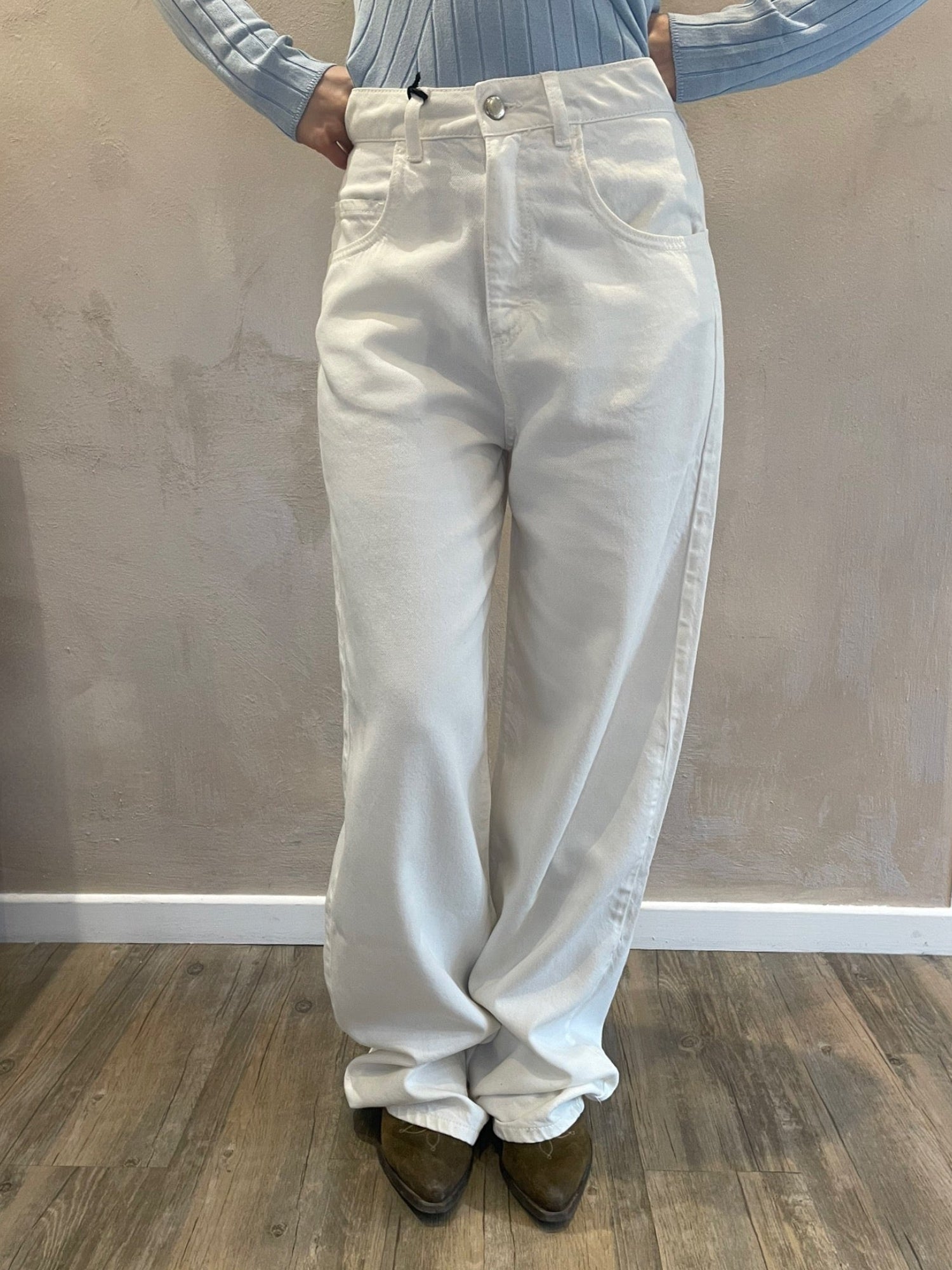 Jeans "Poppy" bianco - Icon Denim