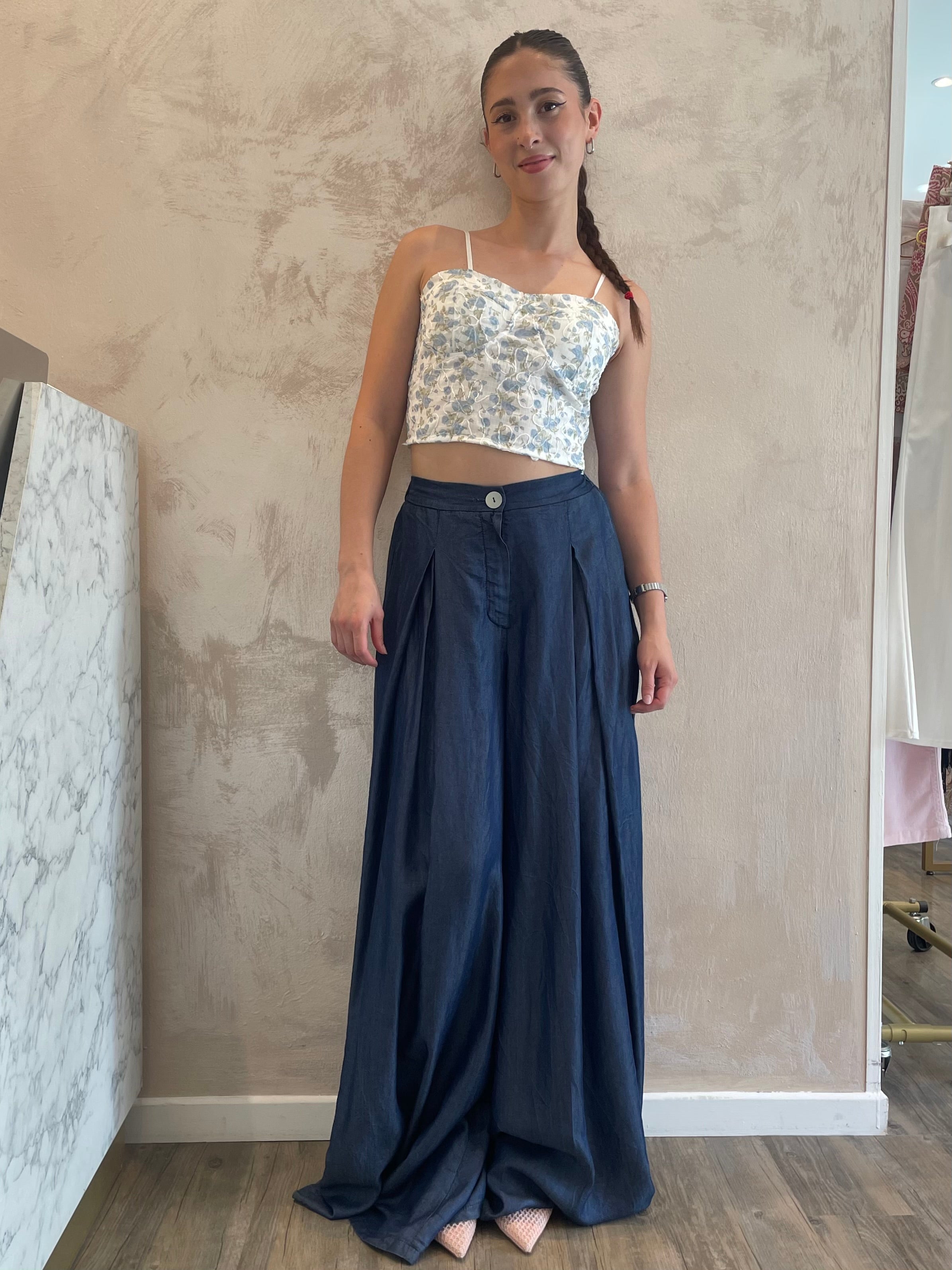 Pantaloni chambray - Saiph