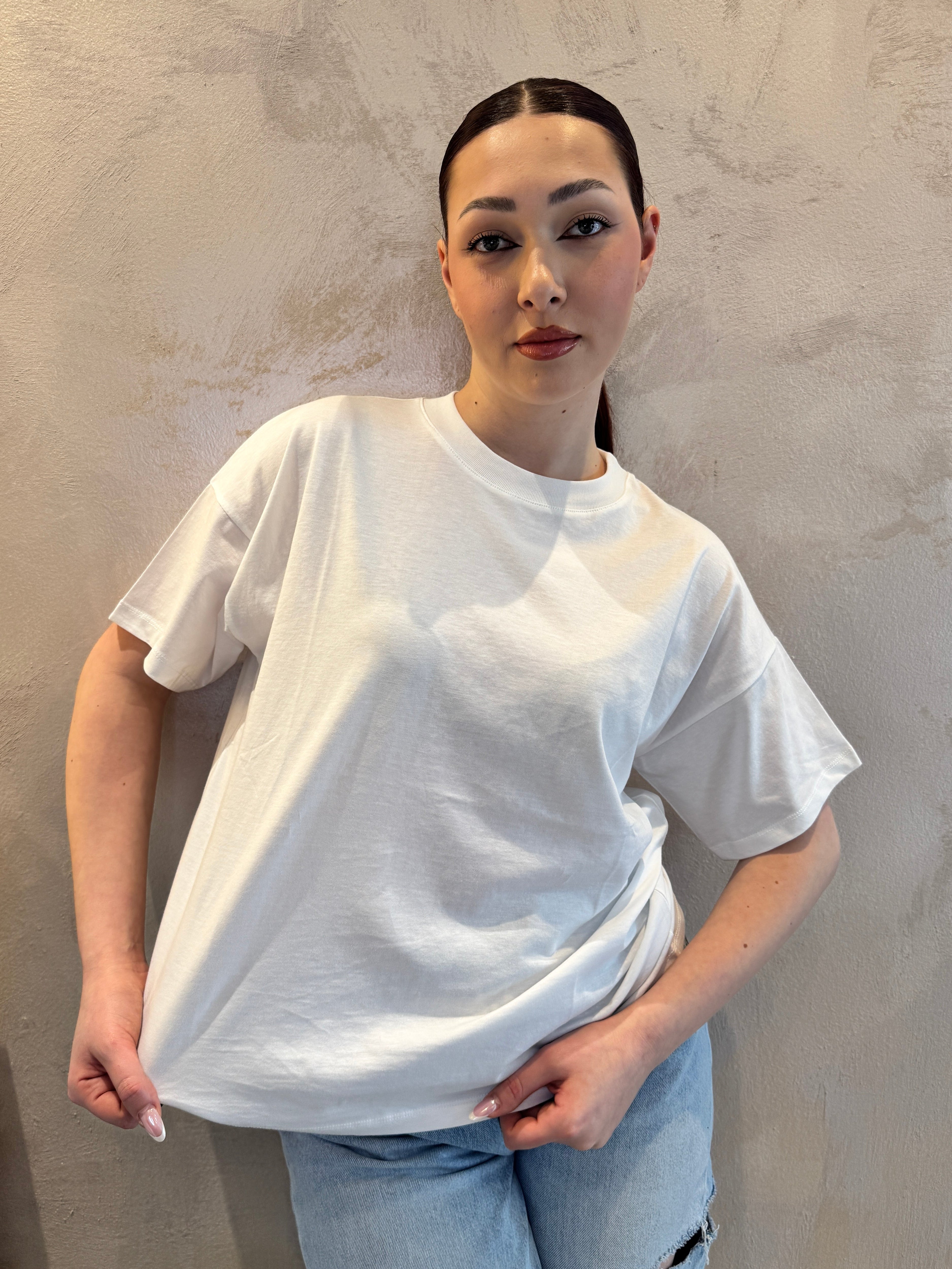 T- shirt basic over bianco - Vicolo