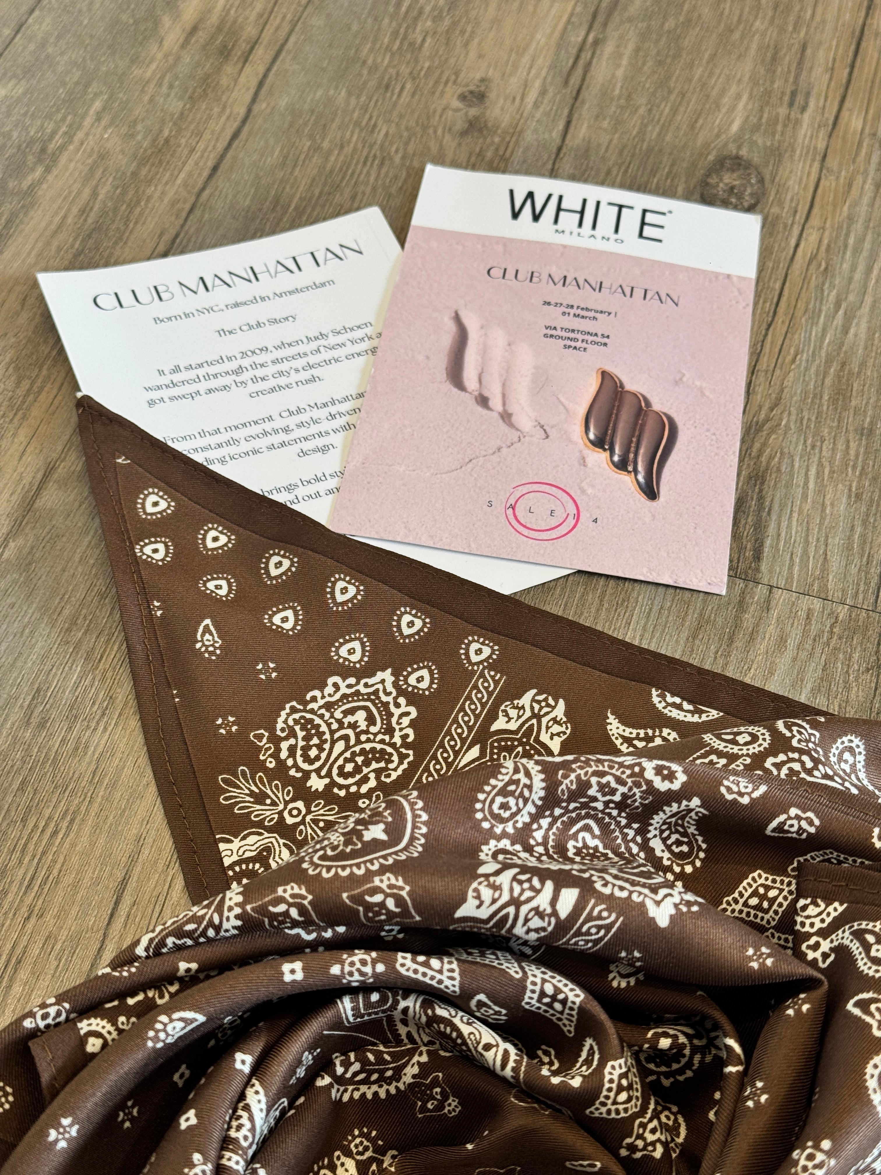 Foulard bandana cioccolato - Club Manhattan