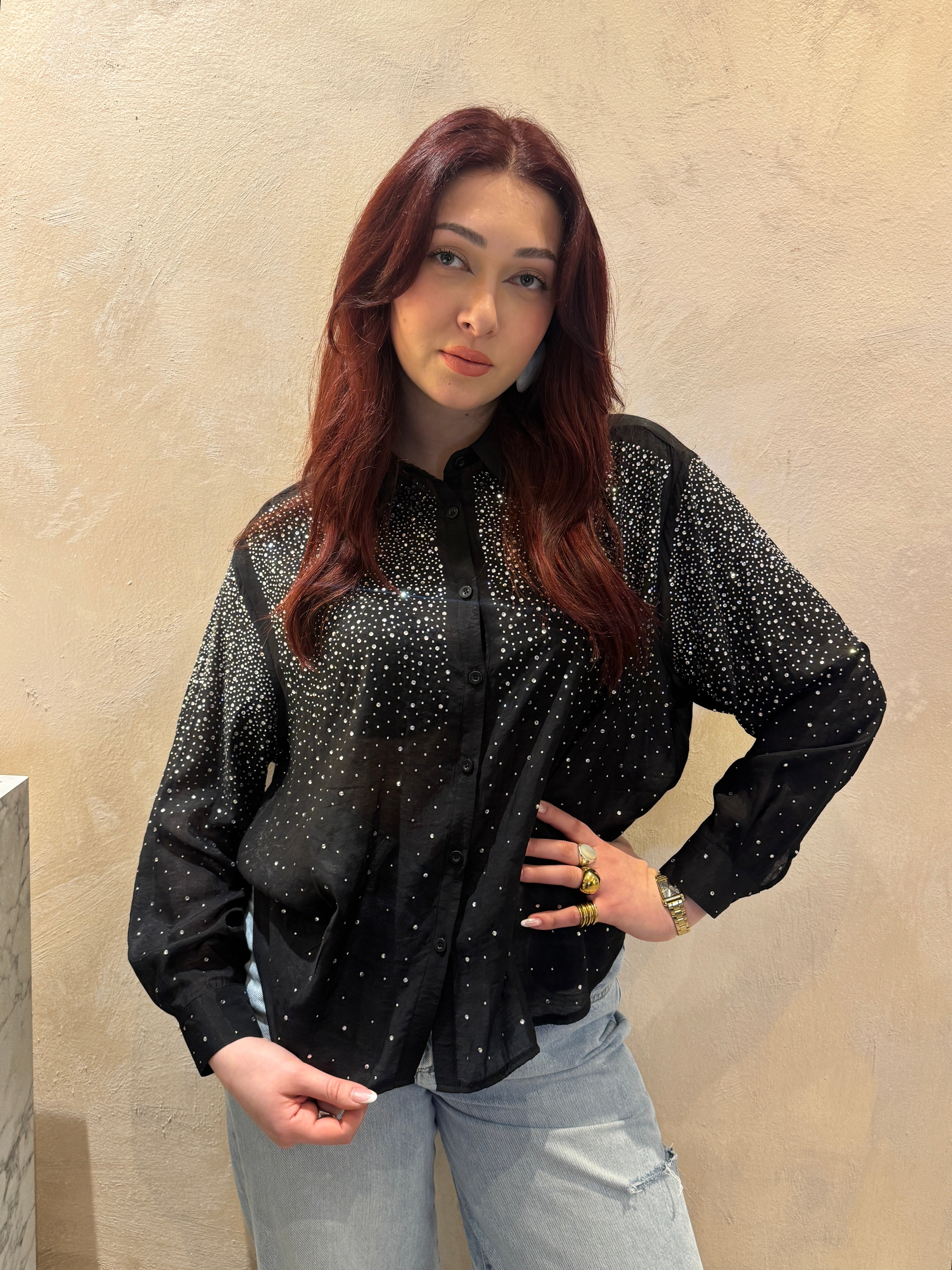 Camicia viscosa strass - YOU DECIDE