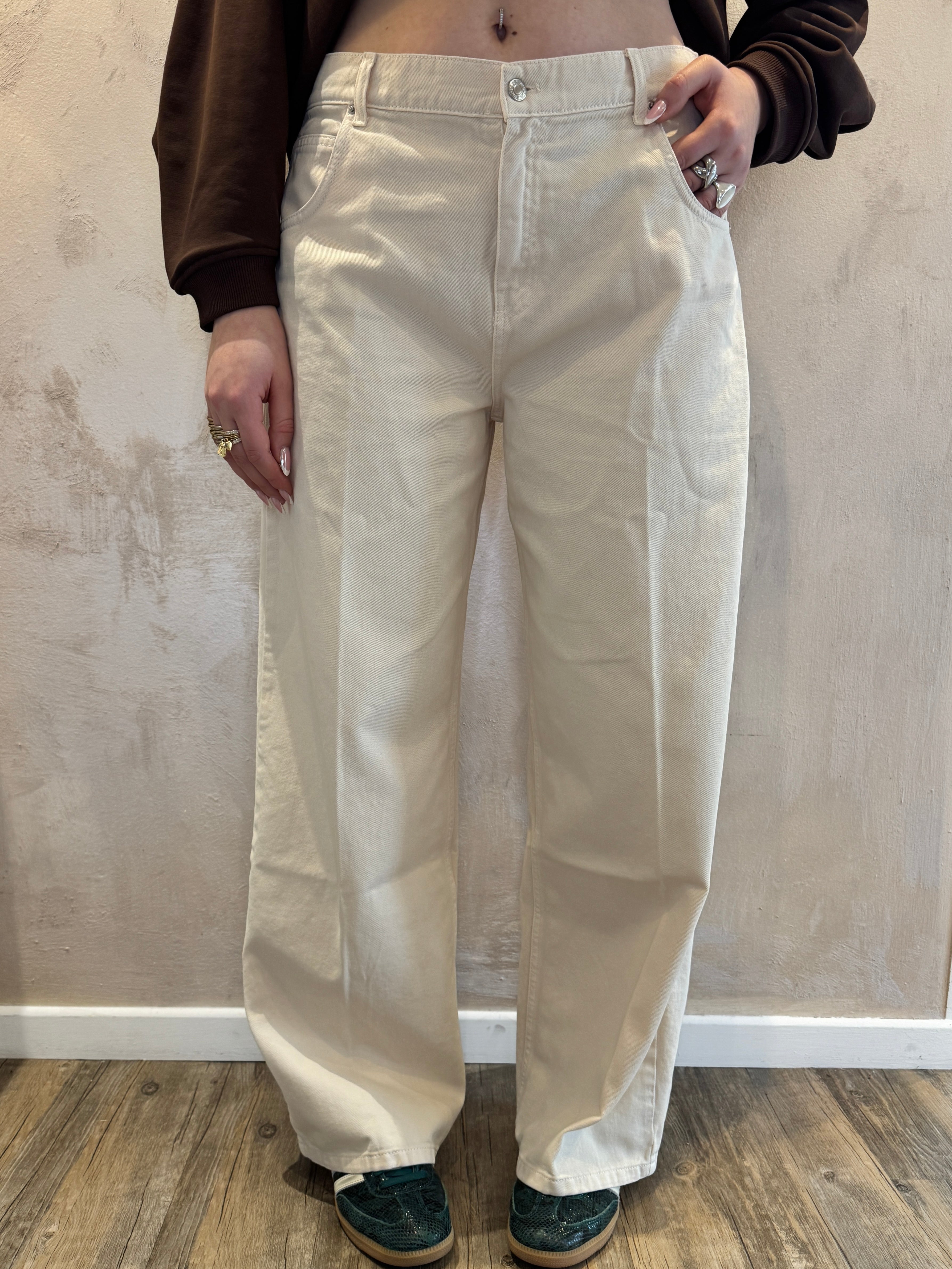 Jeans "Mia" baggy vaniglia -Vicolo