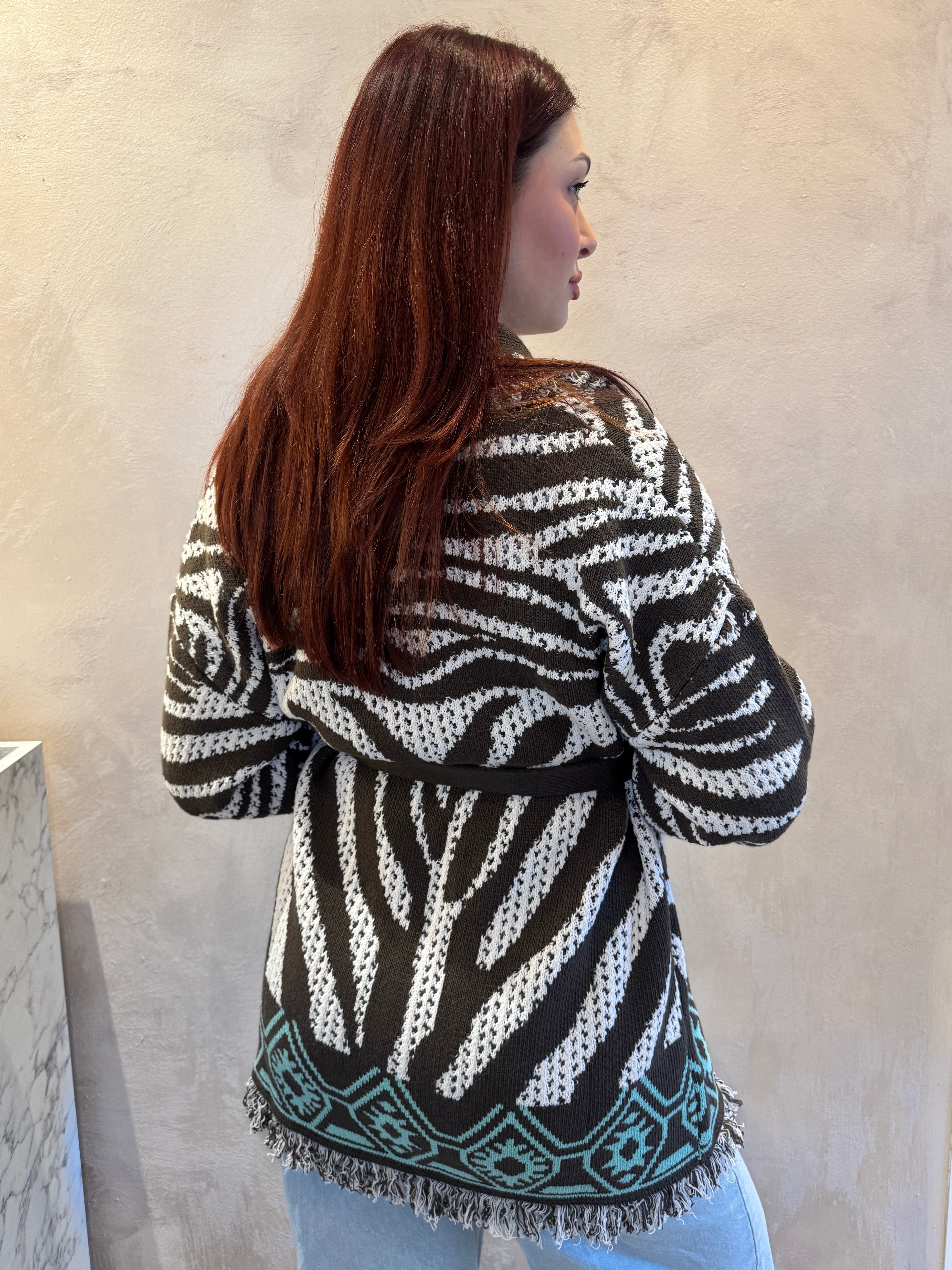 Cardigan Alanui fantasia zebrata- Vicolo