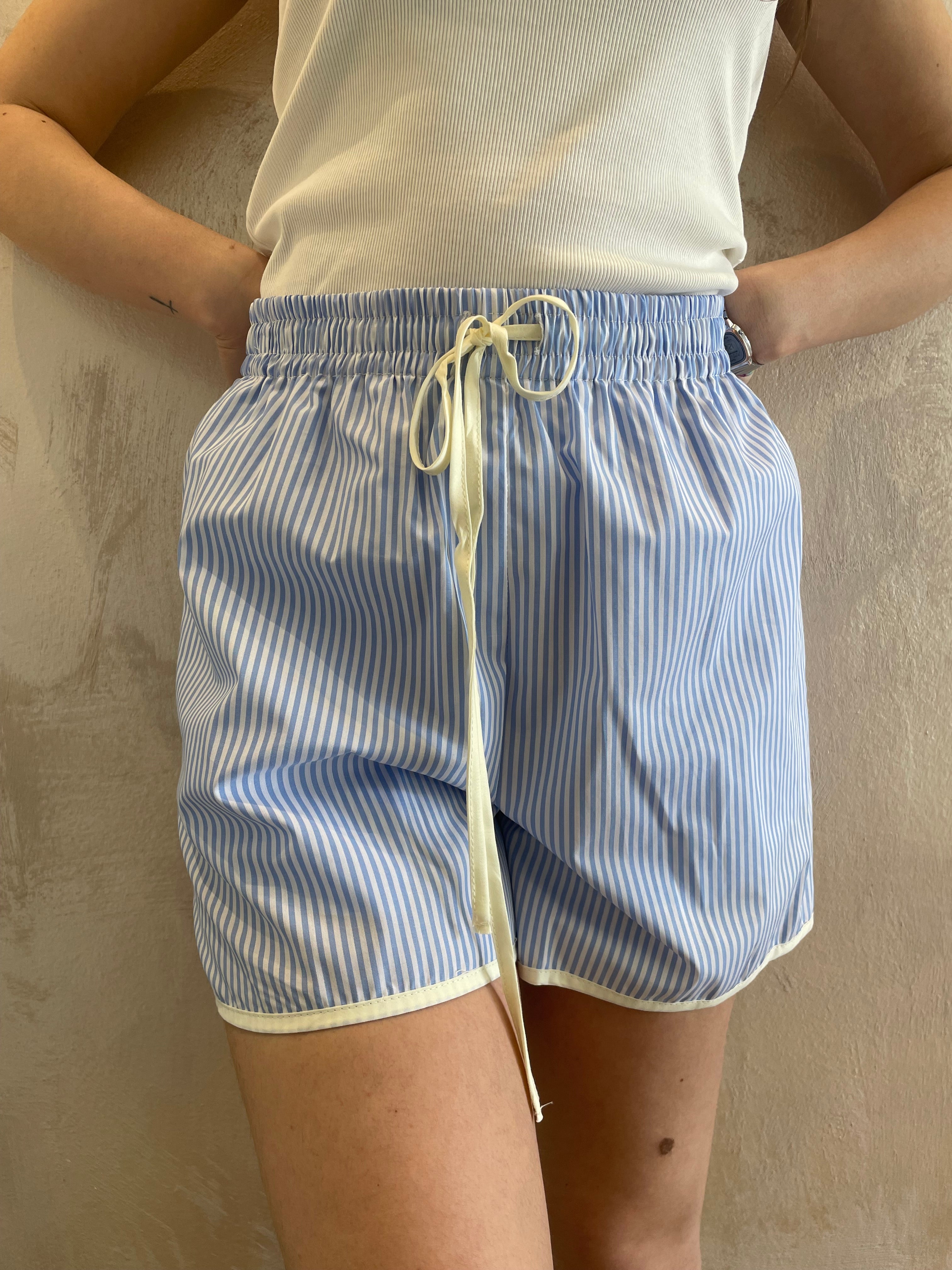 Shorts righe azzurro - Vicolo