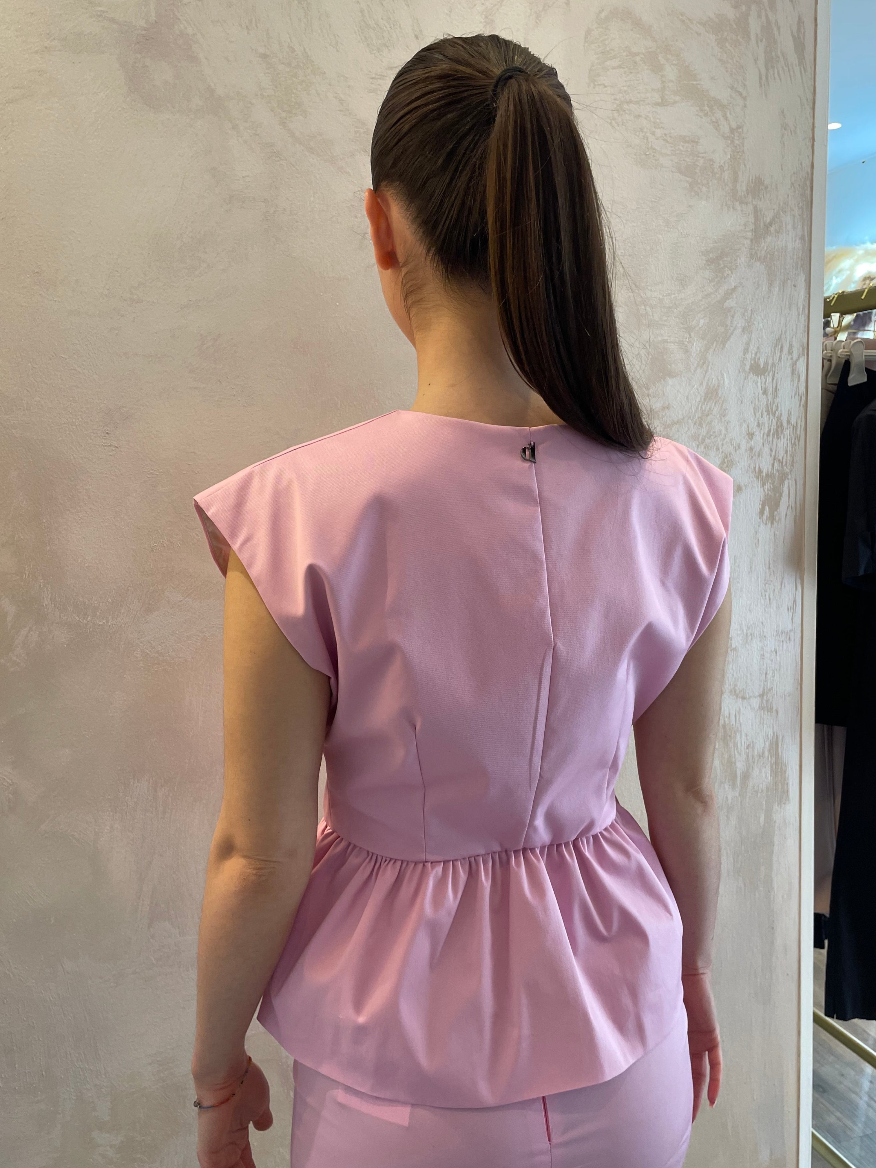 Top gilet con bottoni e balza - Dixie