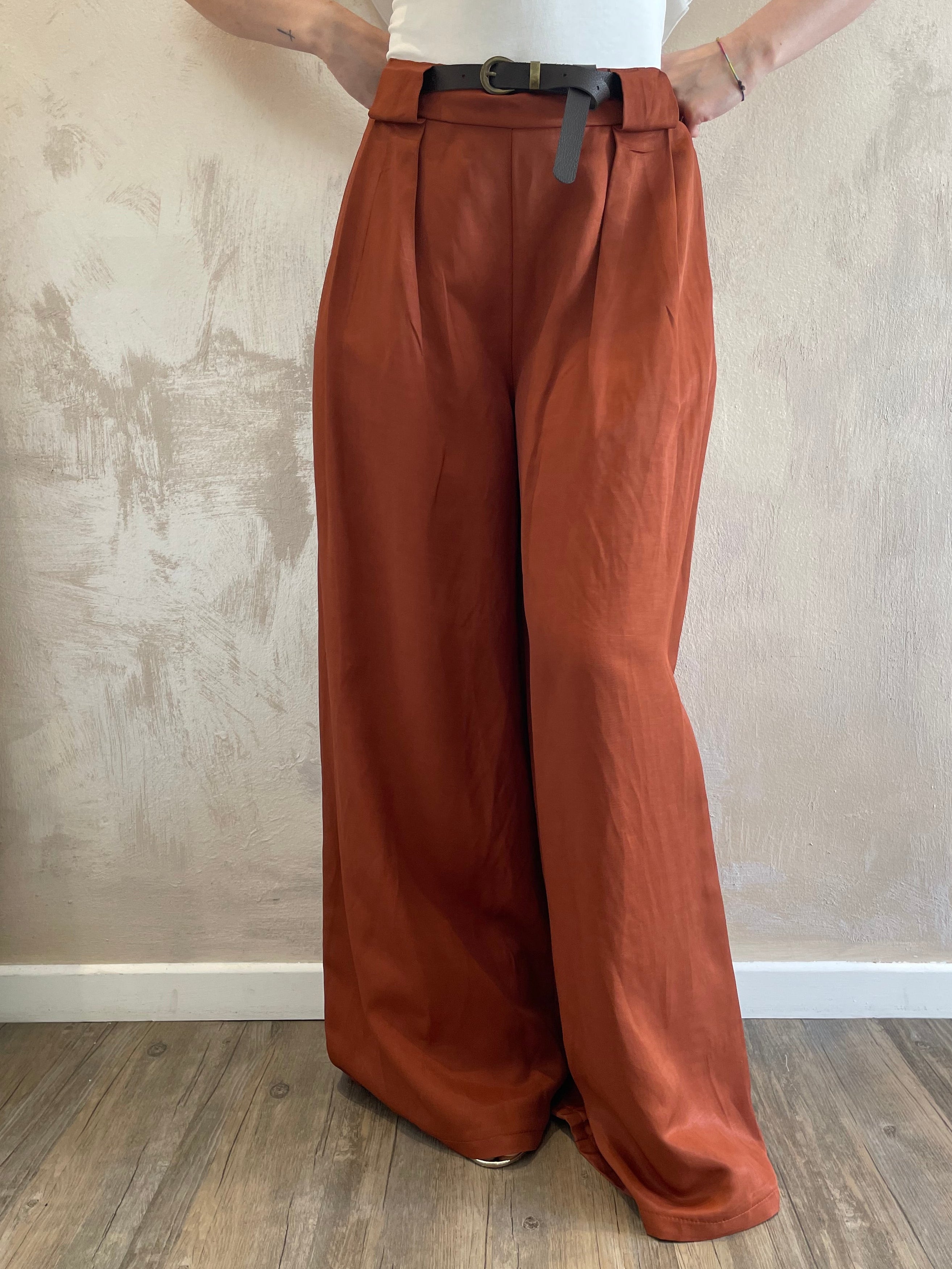 Pantaloni con cintura coccio - Saiph