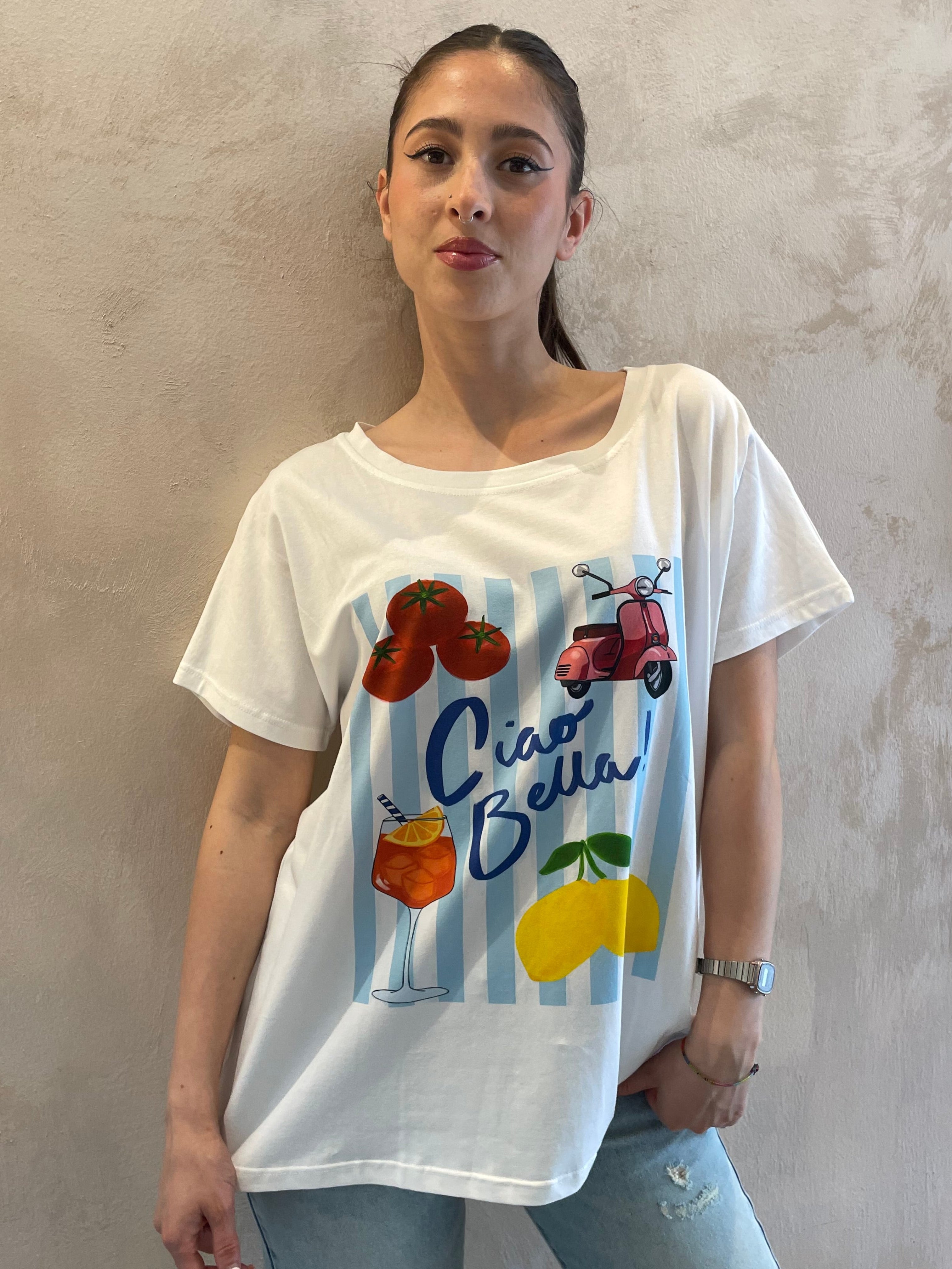 T-shirt " over "Ciao Bella!" - VYNEA