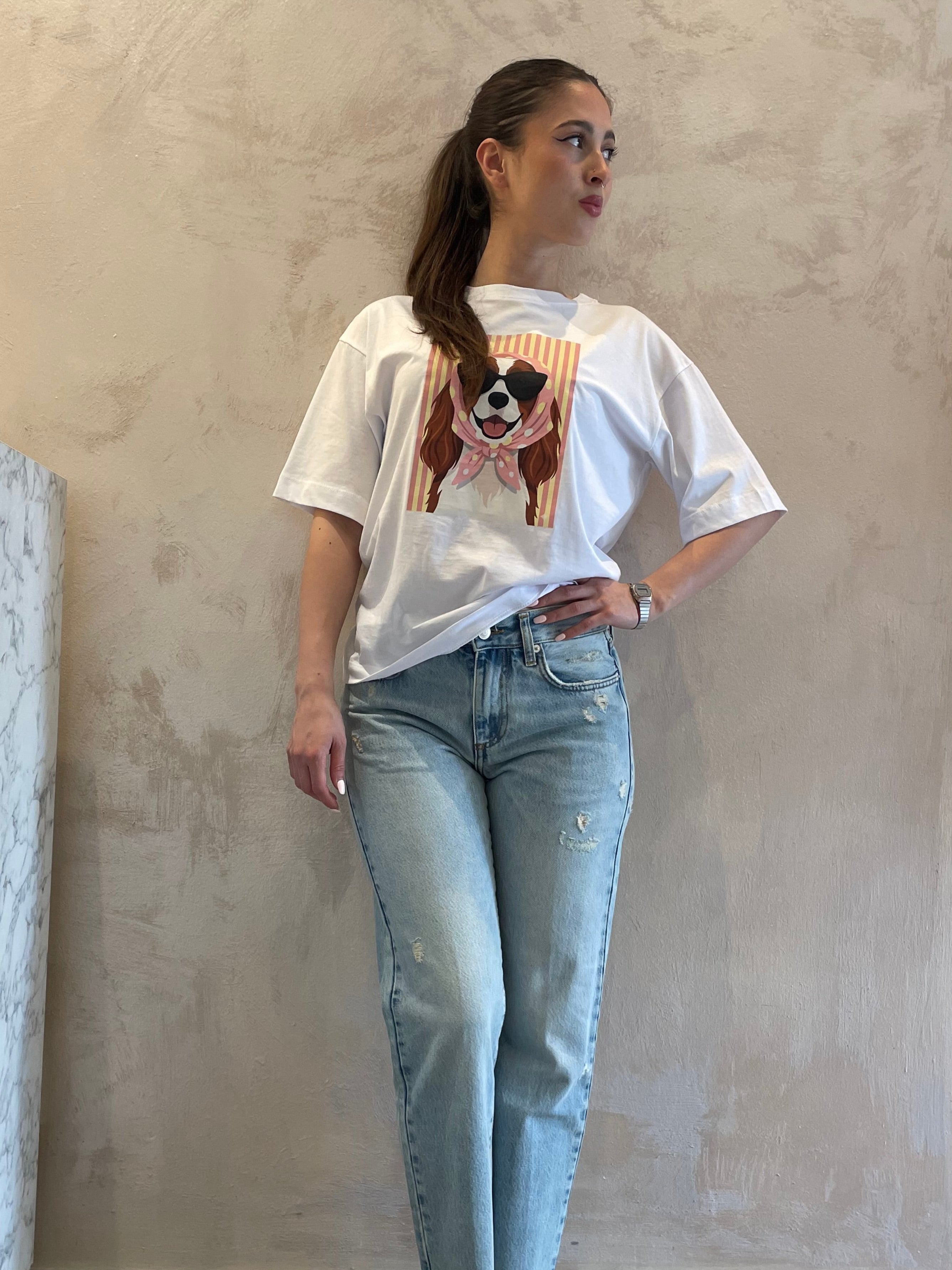 T-shirt print cagnolino - Dixie