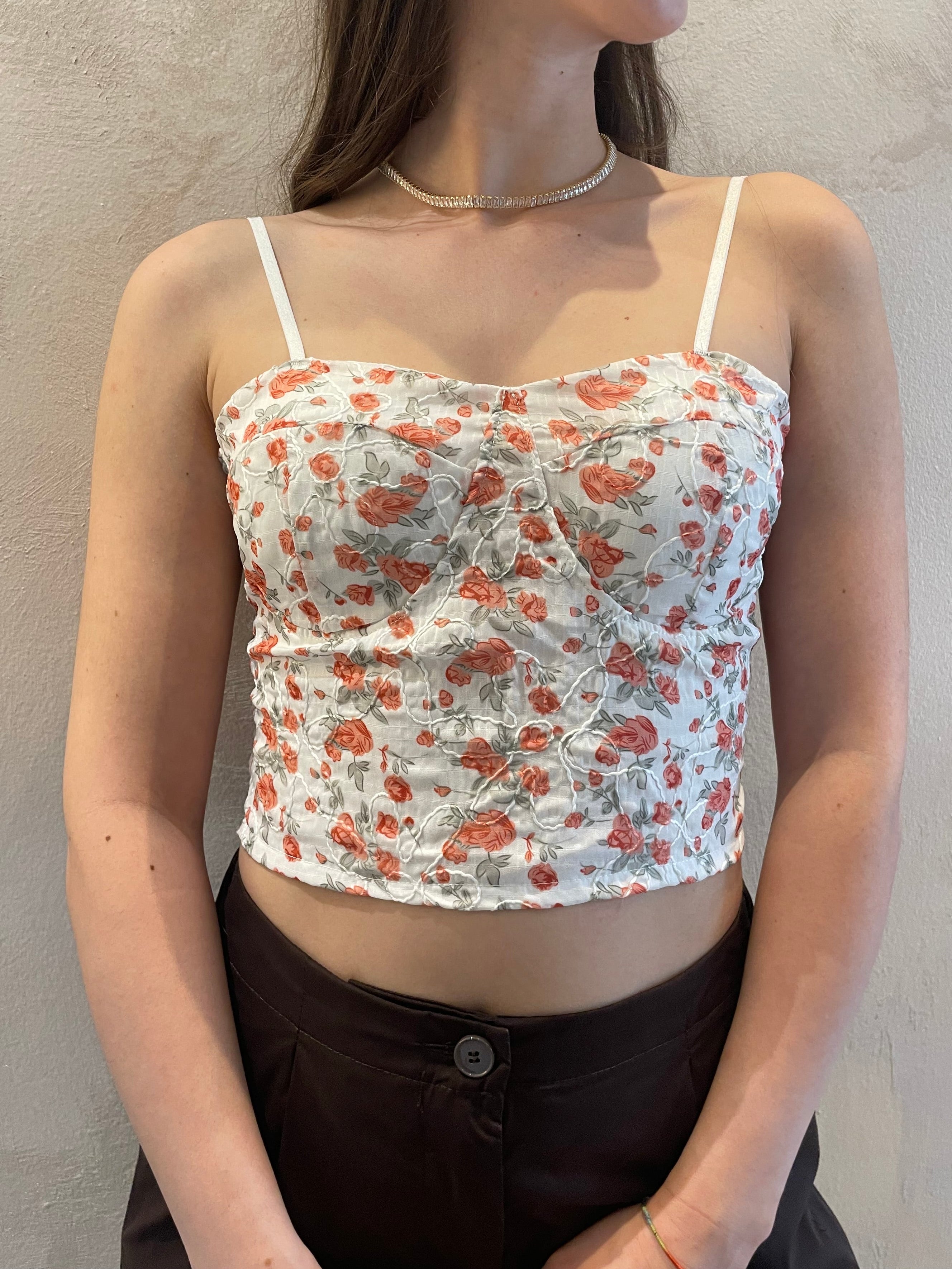 Top a fiori rosso - Vicolo