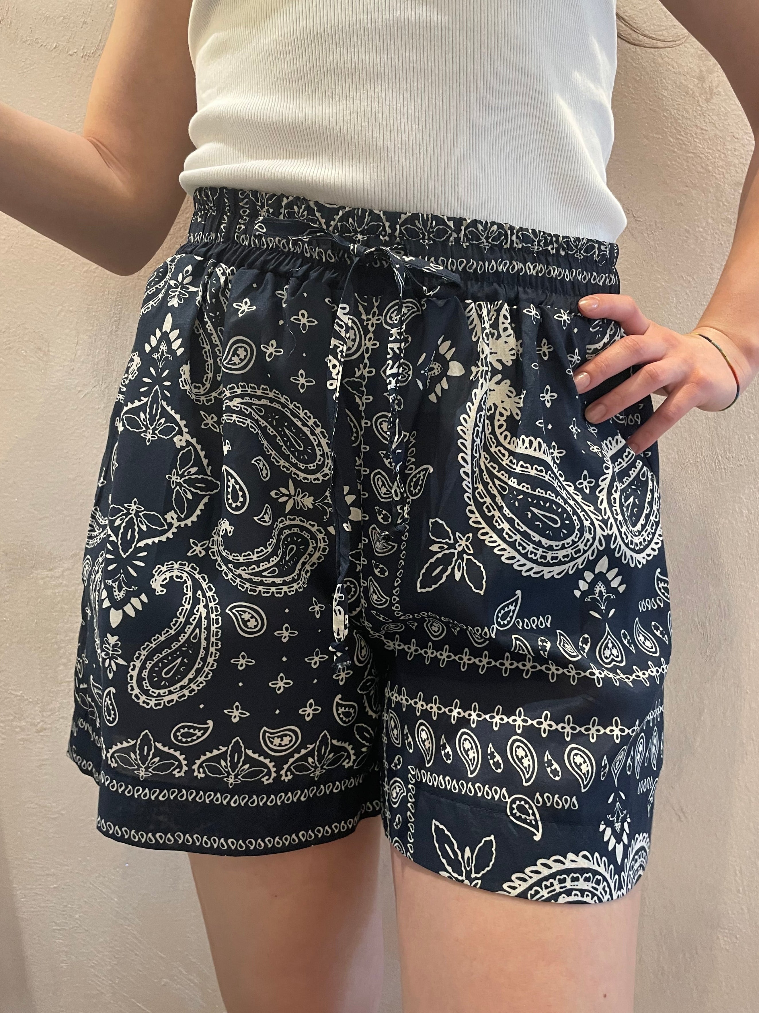 Shorts bandana blu - VICOLO