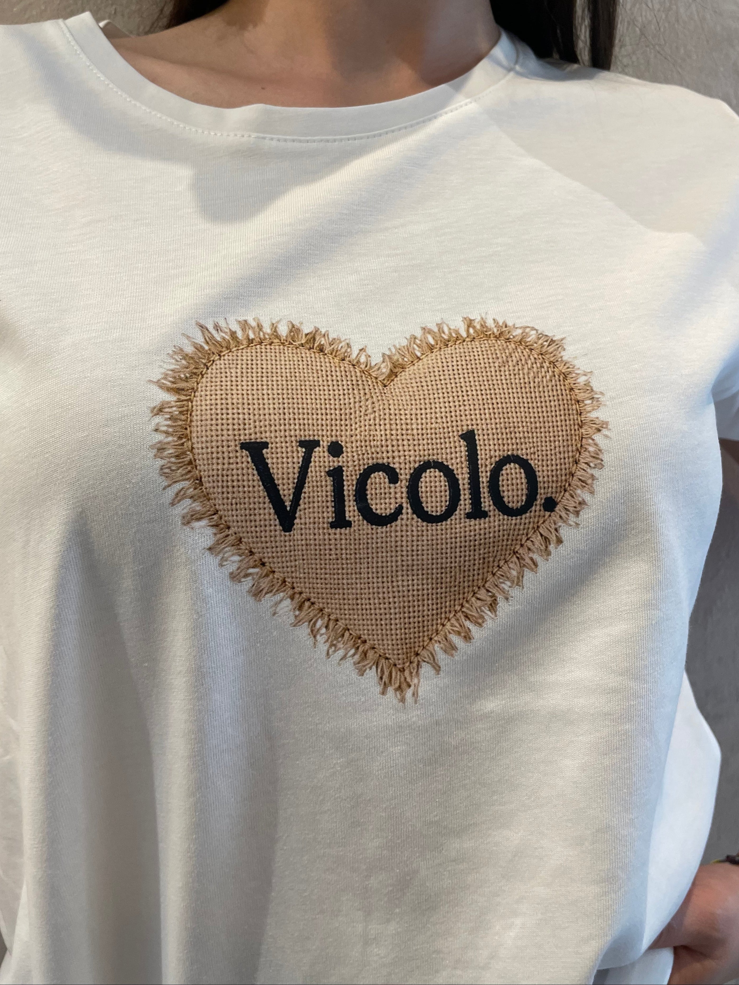 T-shirt regular fit patch cuore - Vicolo