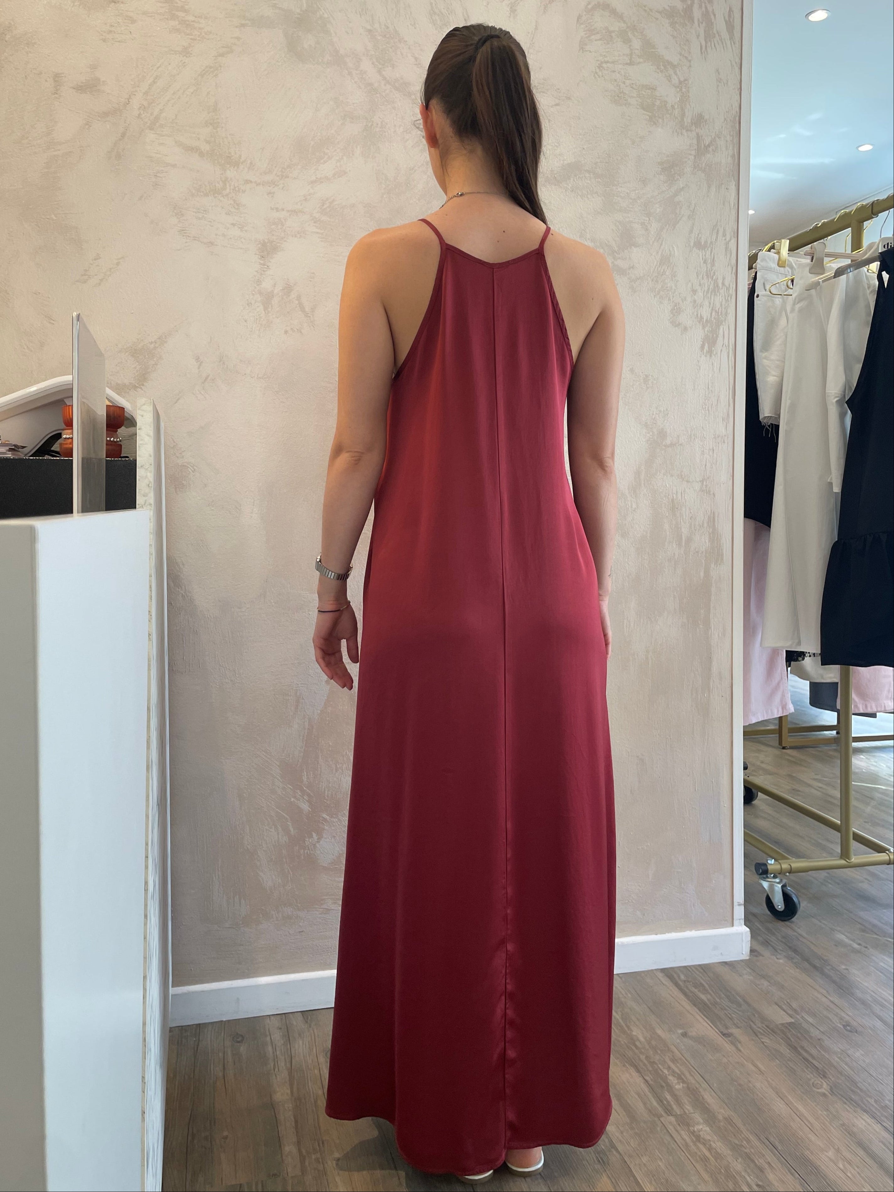 Abito satin rosso india - Vicolo