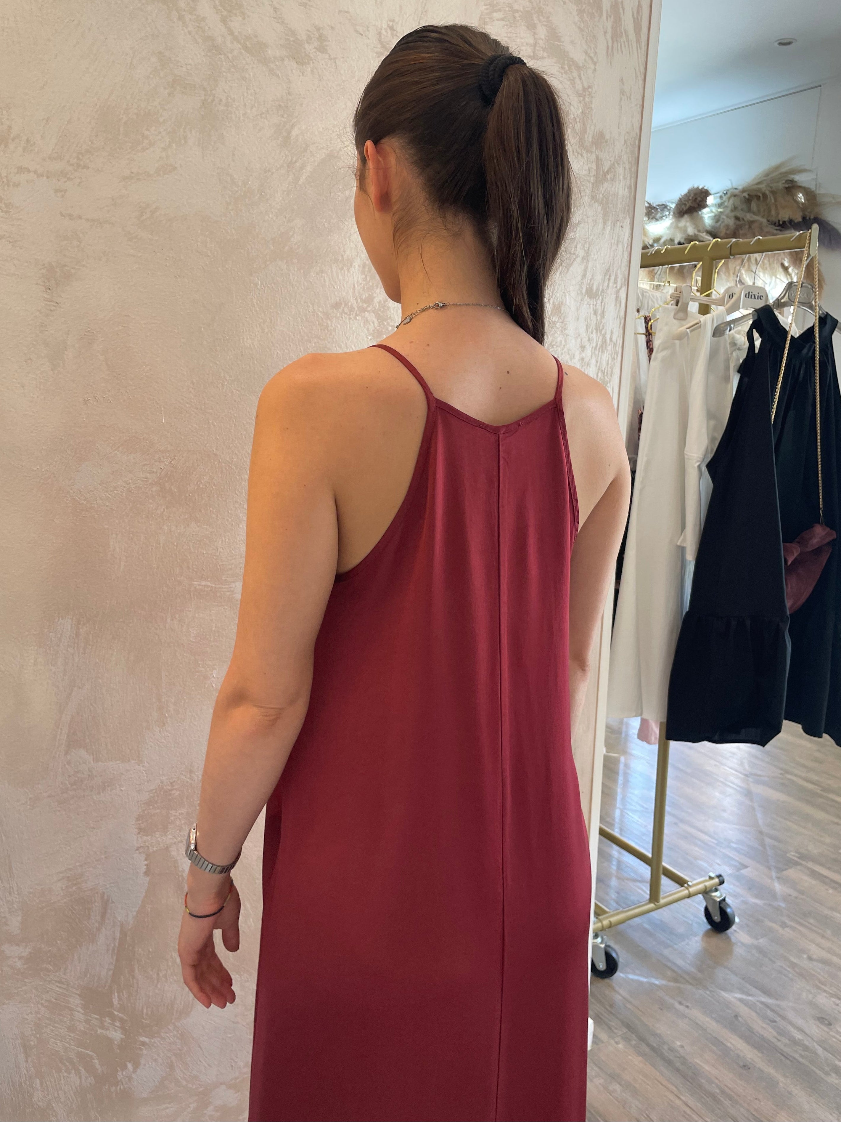 Abito satin rosso india - Vicolo