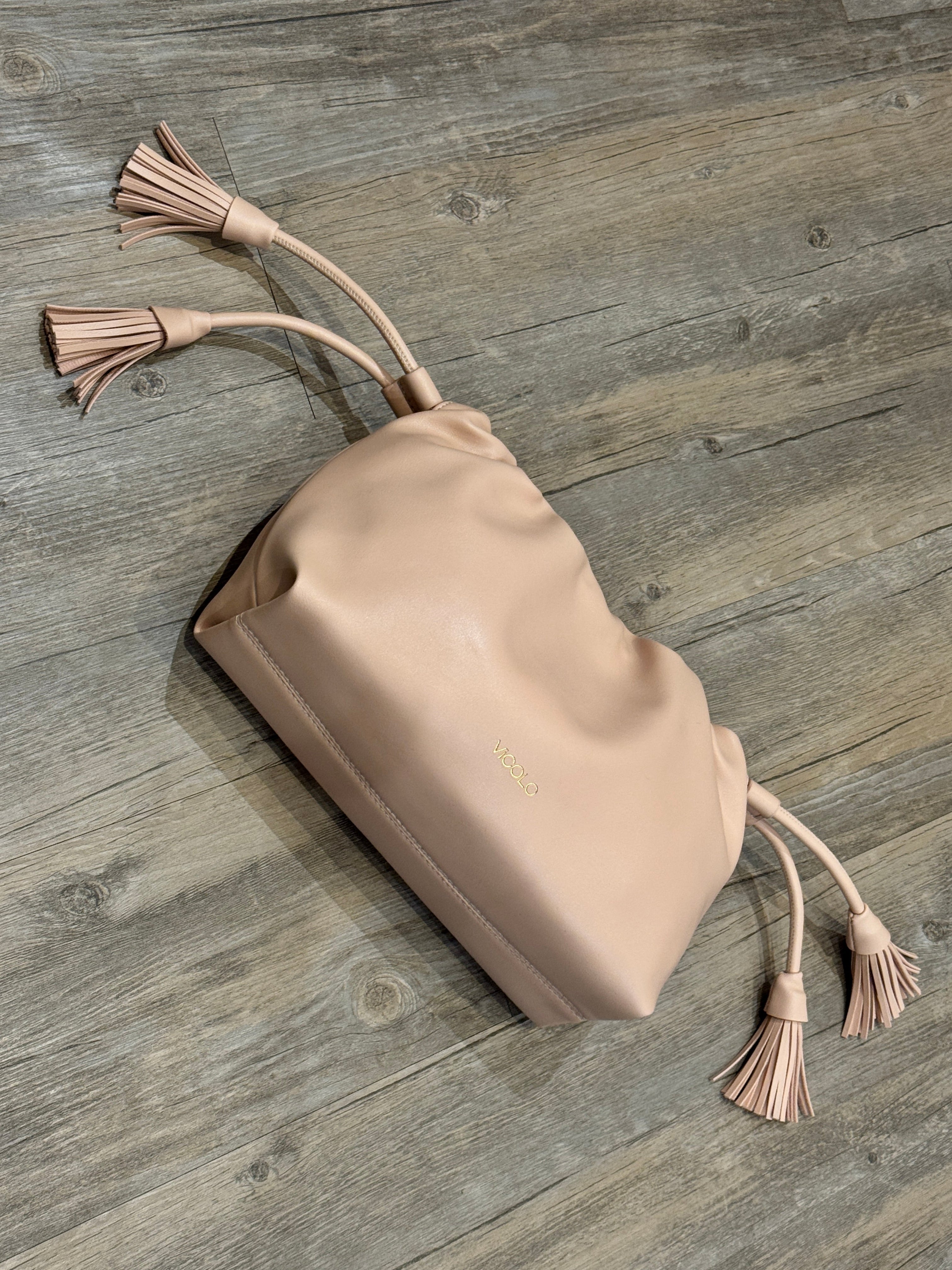 Borsa "Tasselbag Small" cipria - Vicolo