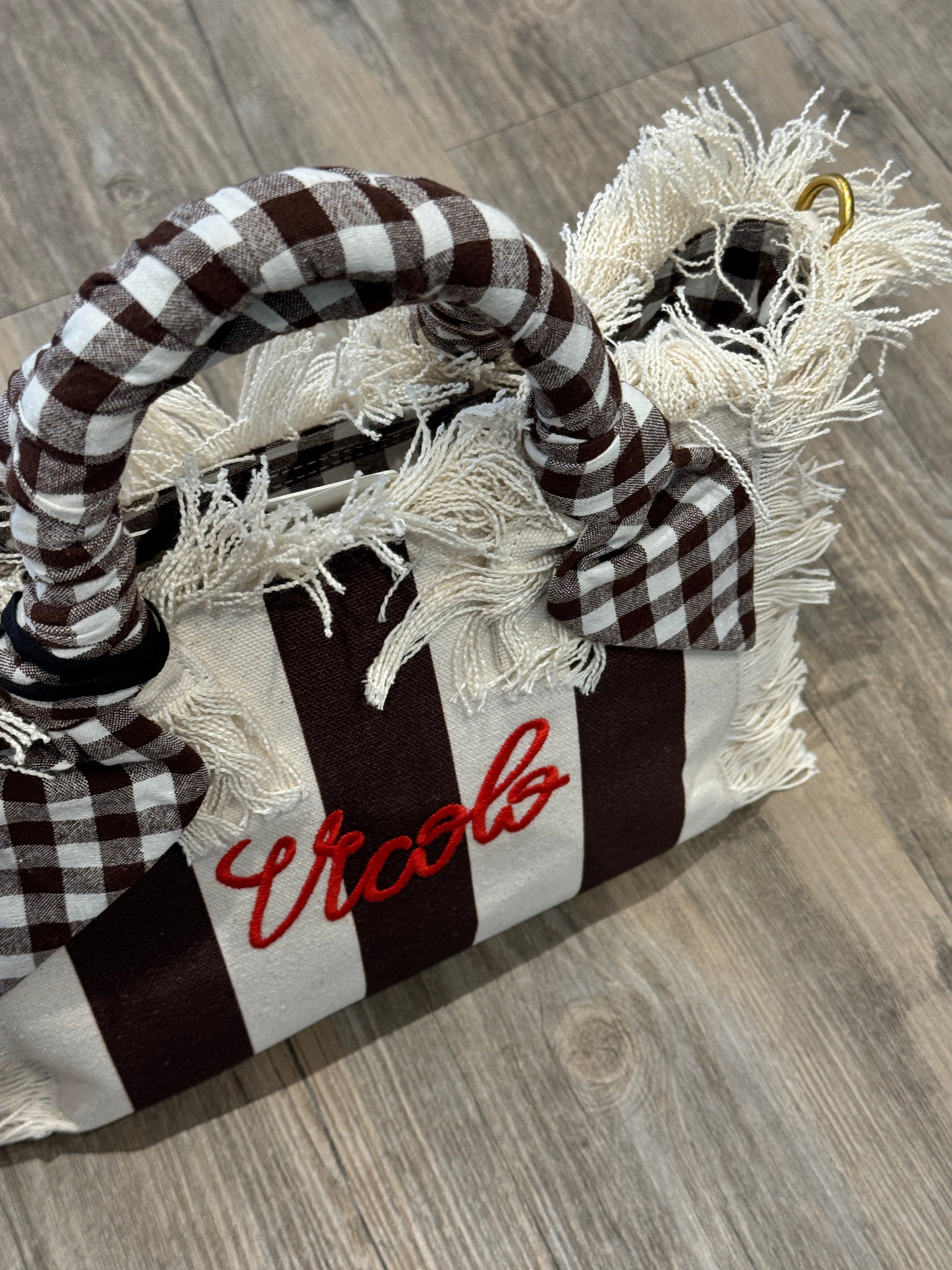 Borsa "small bag Ibiza" a righe - Vicolo