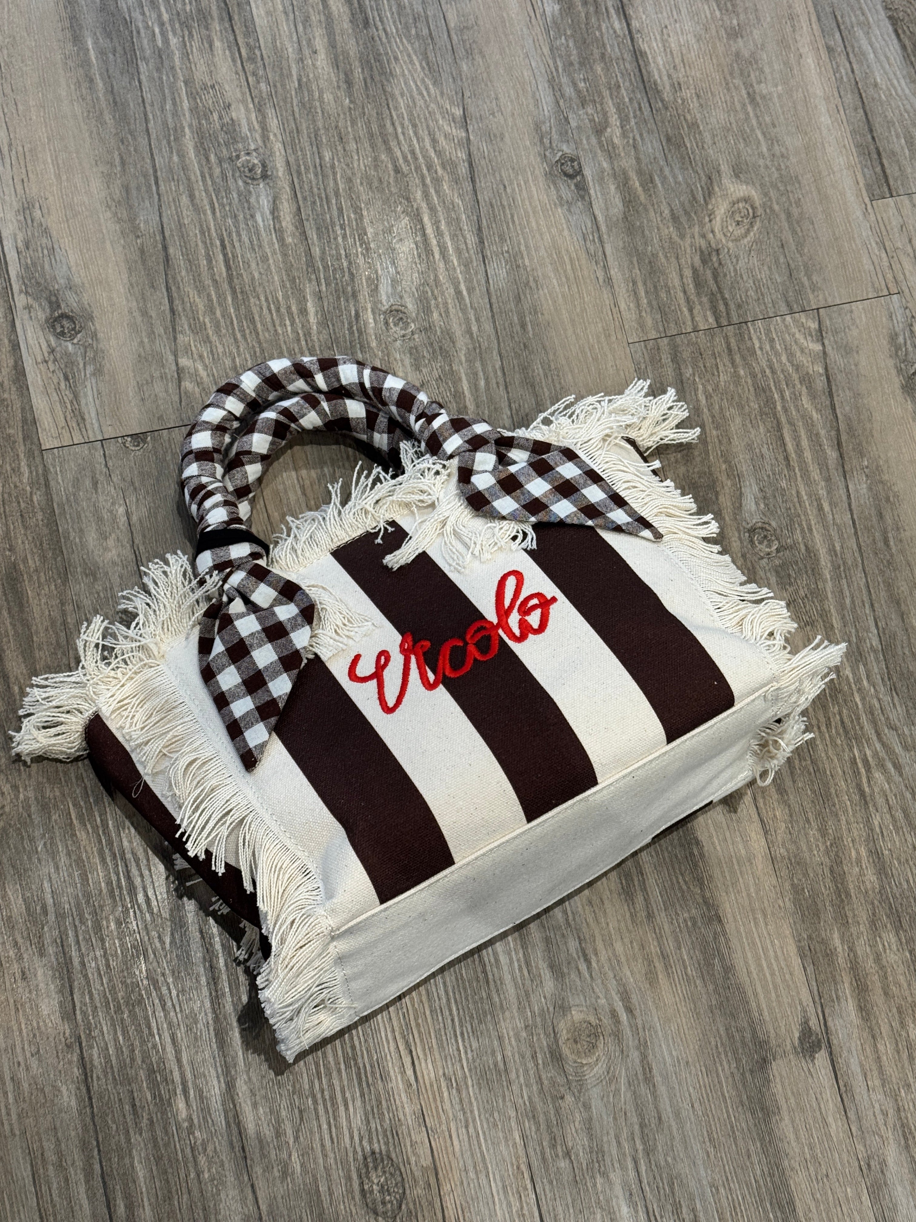 Borsa "small bag Ibiza" a righe - Vicolo