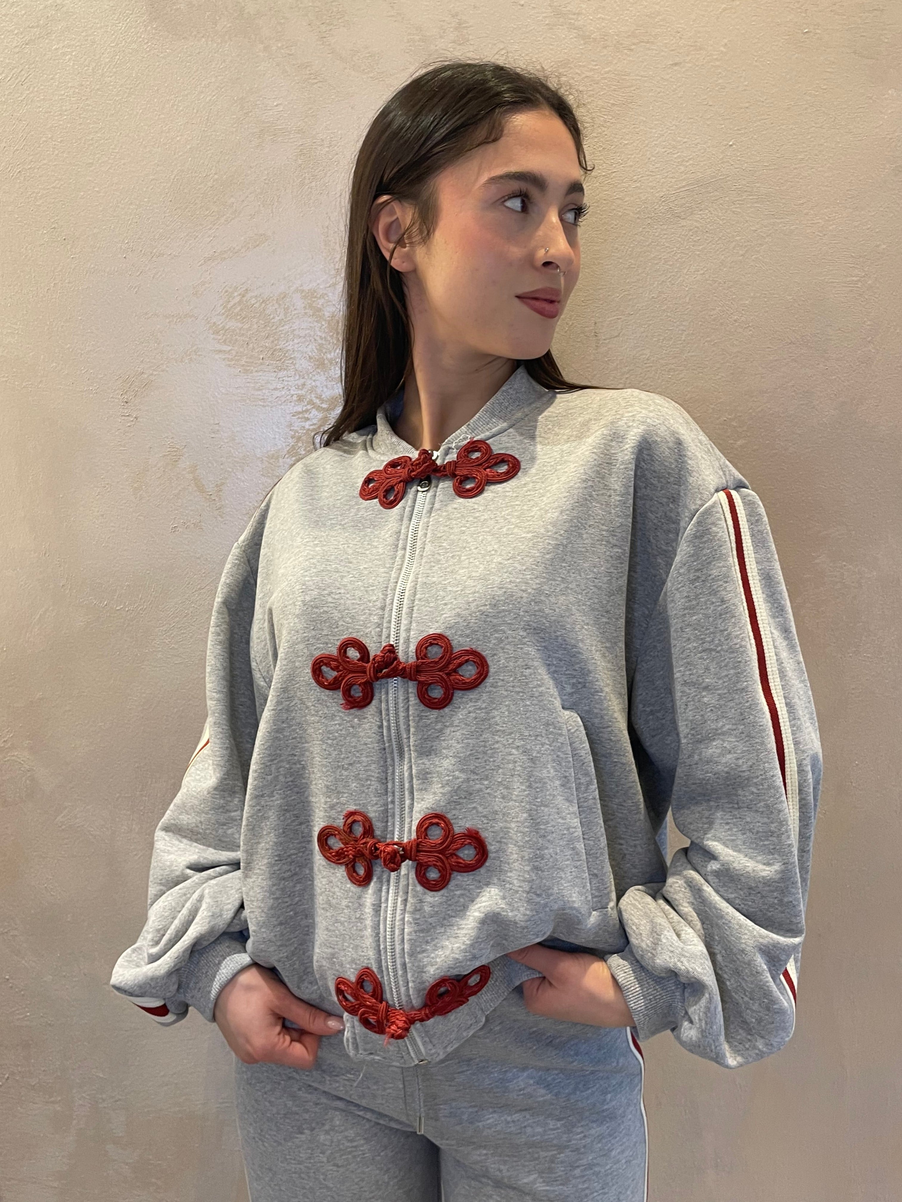 Felpa zip con oriental inspired - Vicolo