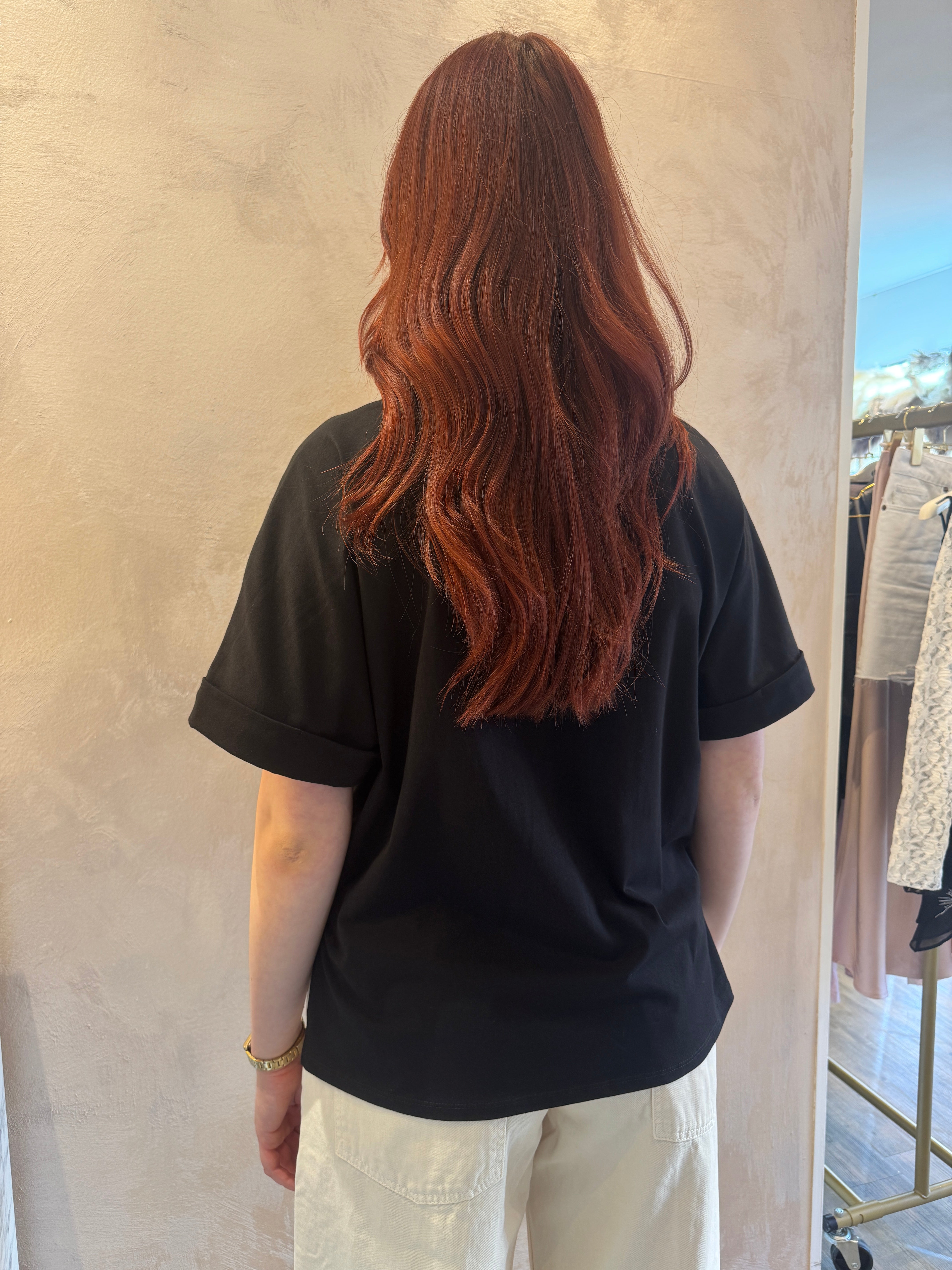 T-shirt nero fit over - VYNEA