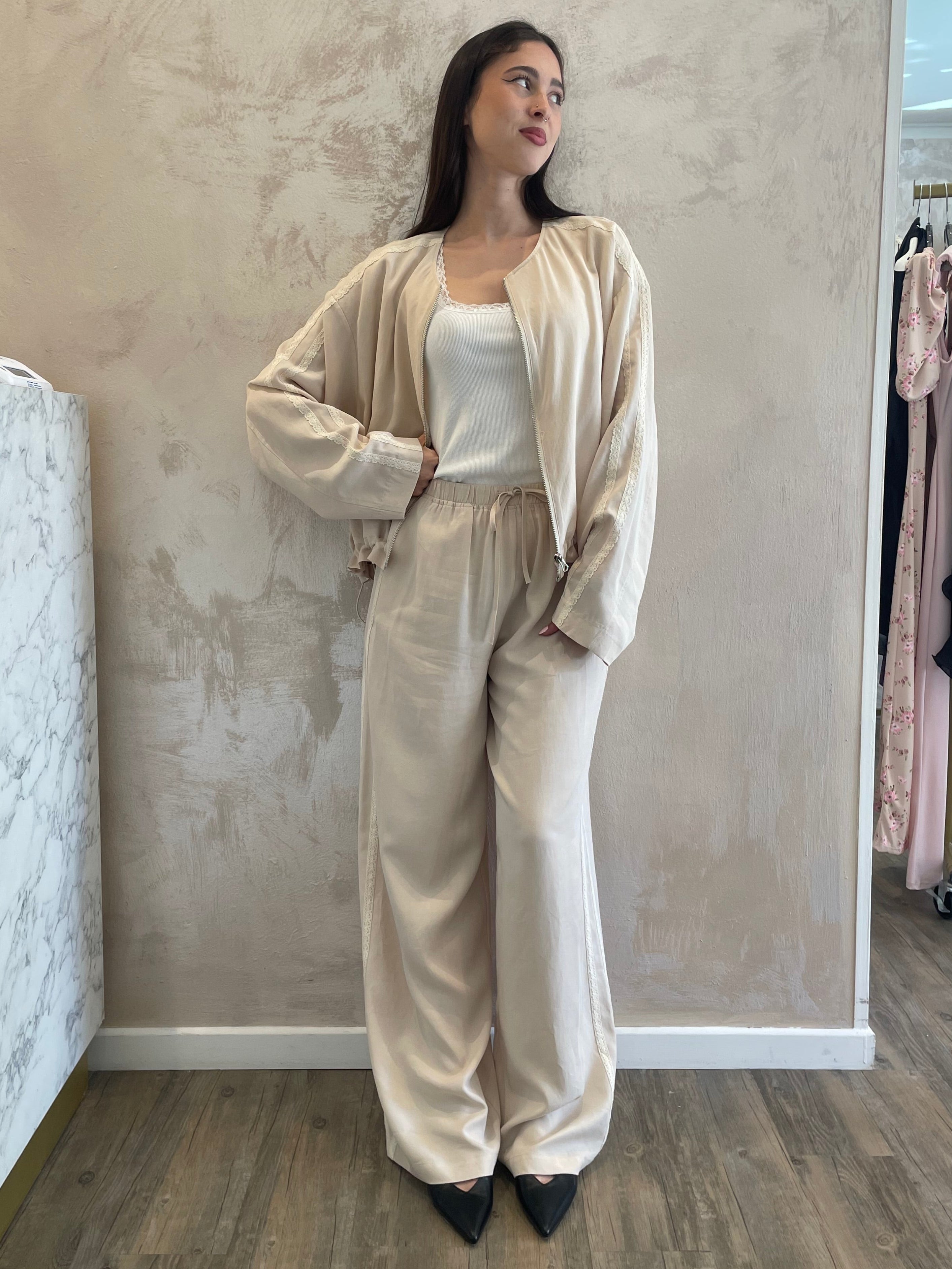 Giacca leggera dettagli pizzo - Youdecide