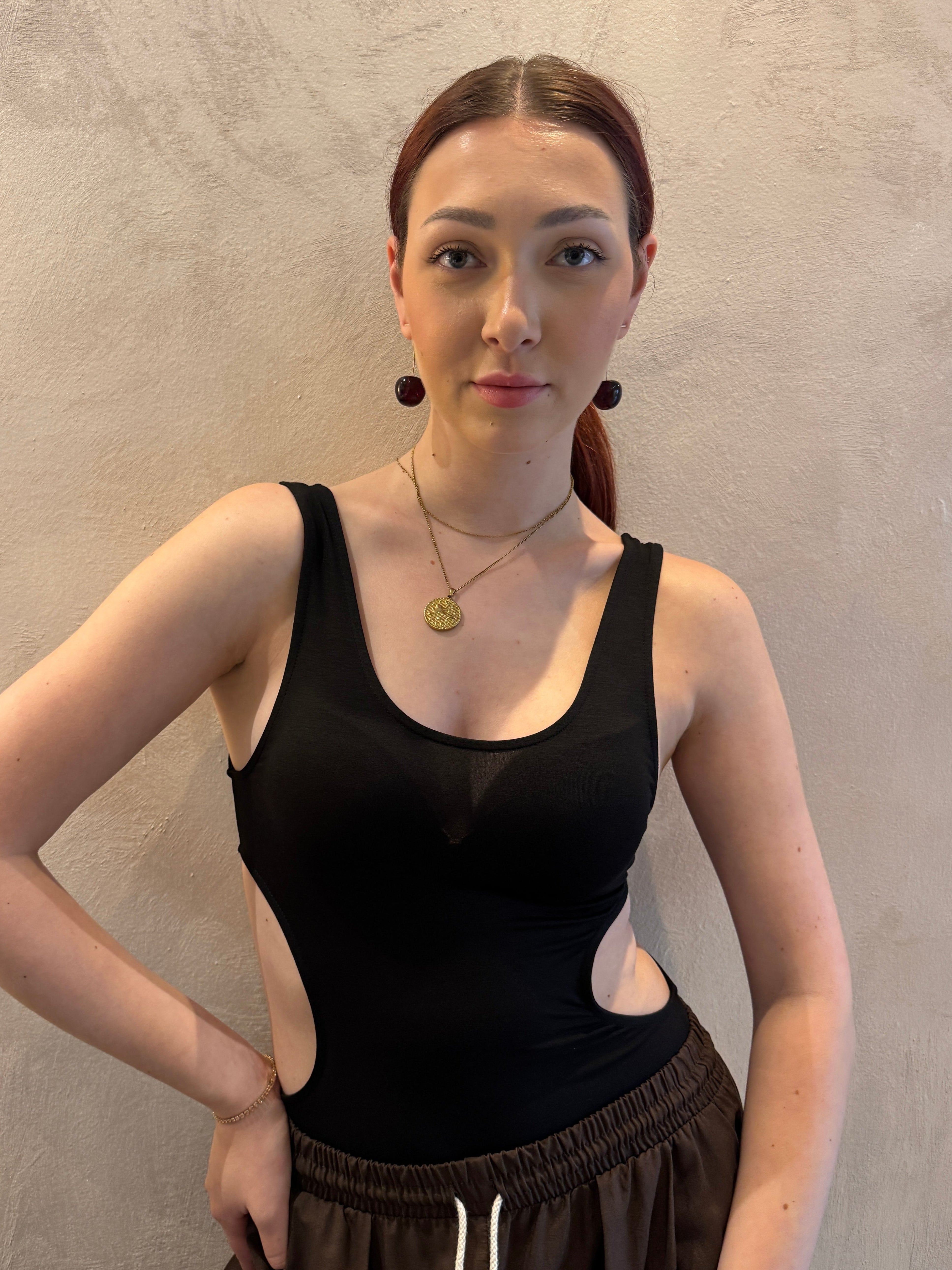 Body cut out nero - Vicolo